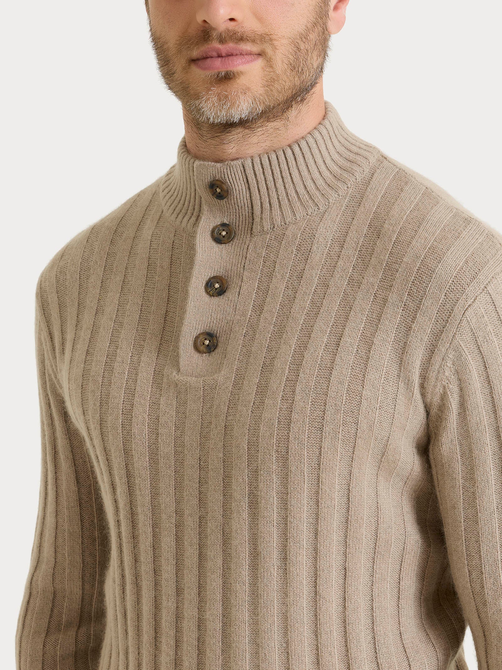 Lupetto con costa piatta in Natural Soft  - Glace' Mel. - Image 3