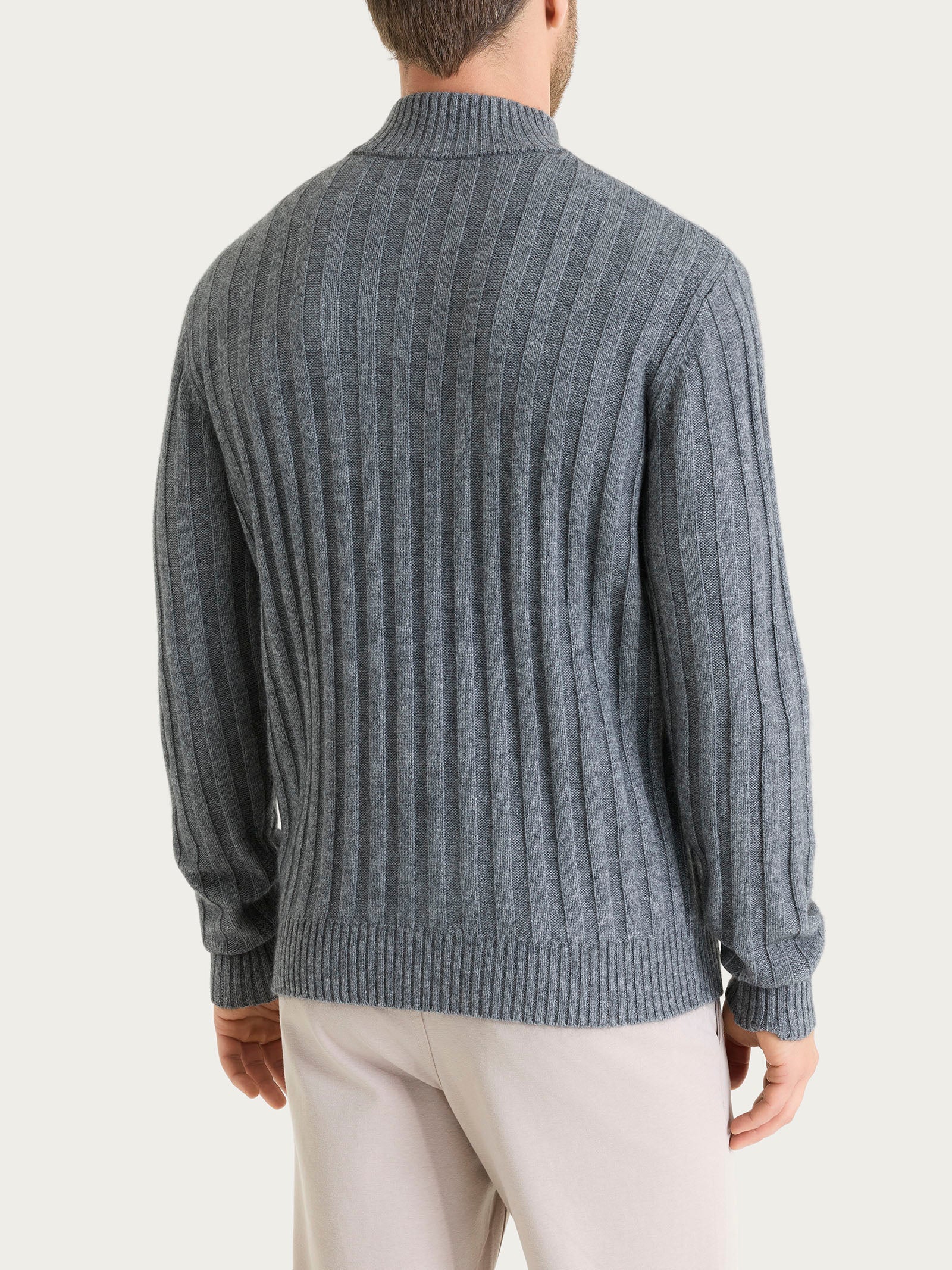 Lupetto con costa piatta in Natural Soft  - Ferro Mel. - Image 2