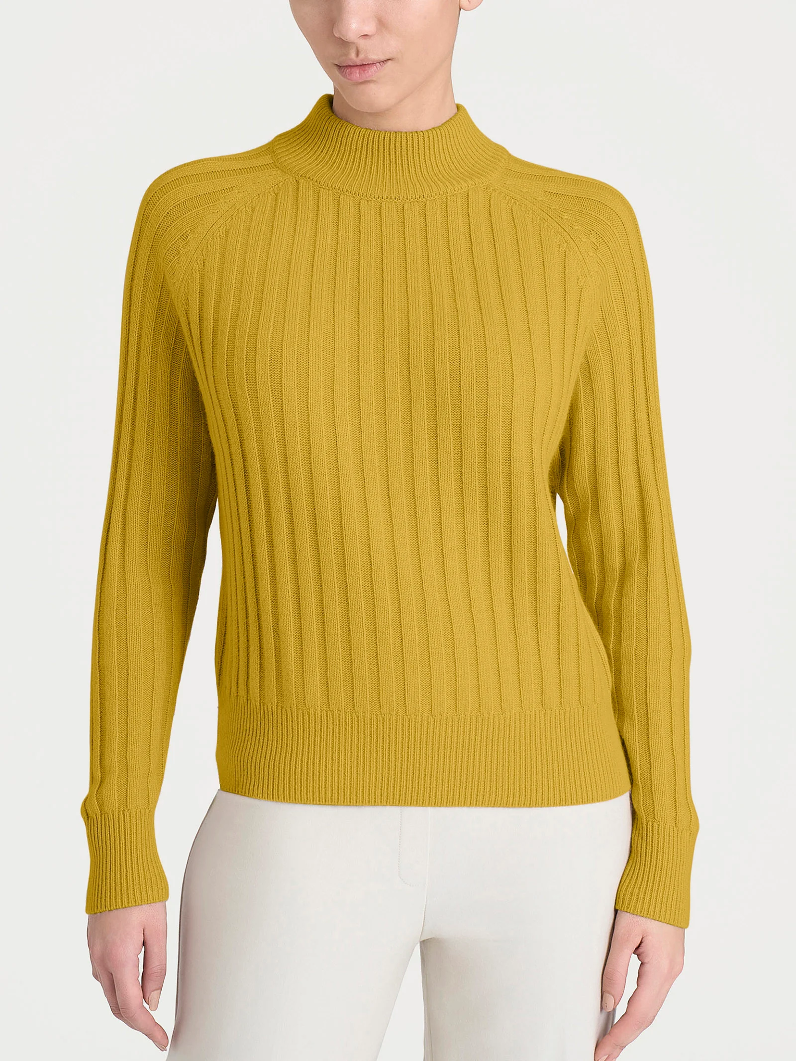 Lupetto con coste in Natural Soft - Oil Yellow