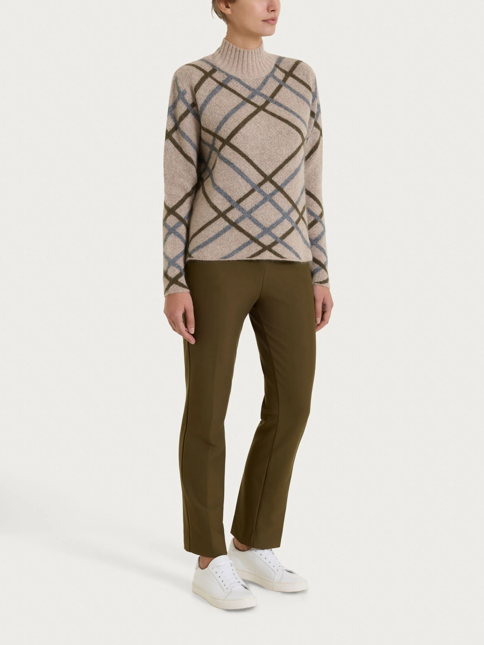 Lupetto con fantasia check in Natural Soft - Fant.Zenzero Mel. - Image 4