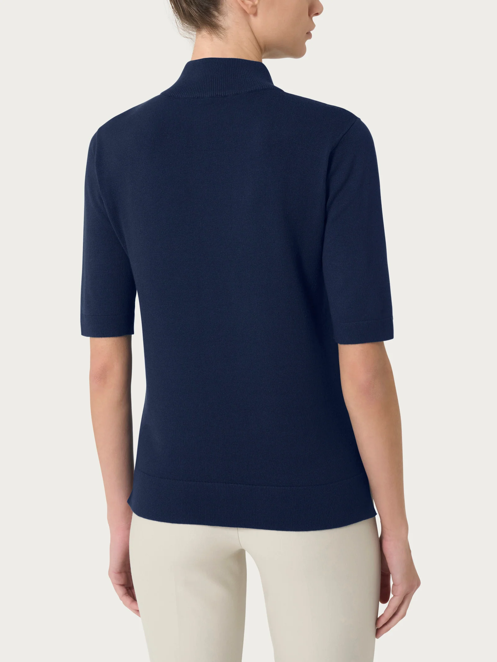 Lupetto con manica corta Four Seasons - Bleu - Image 2