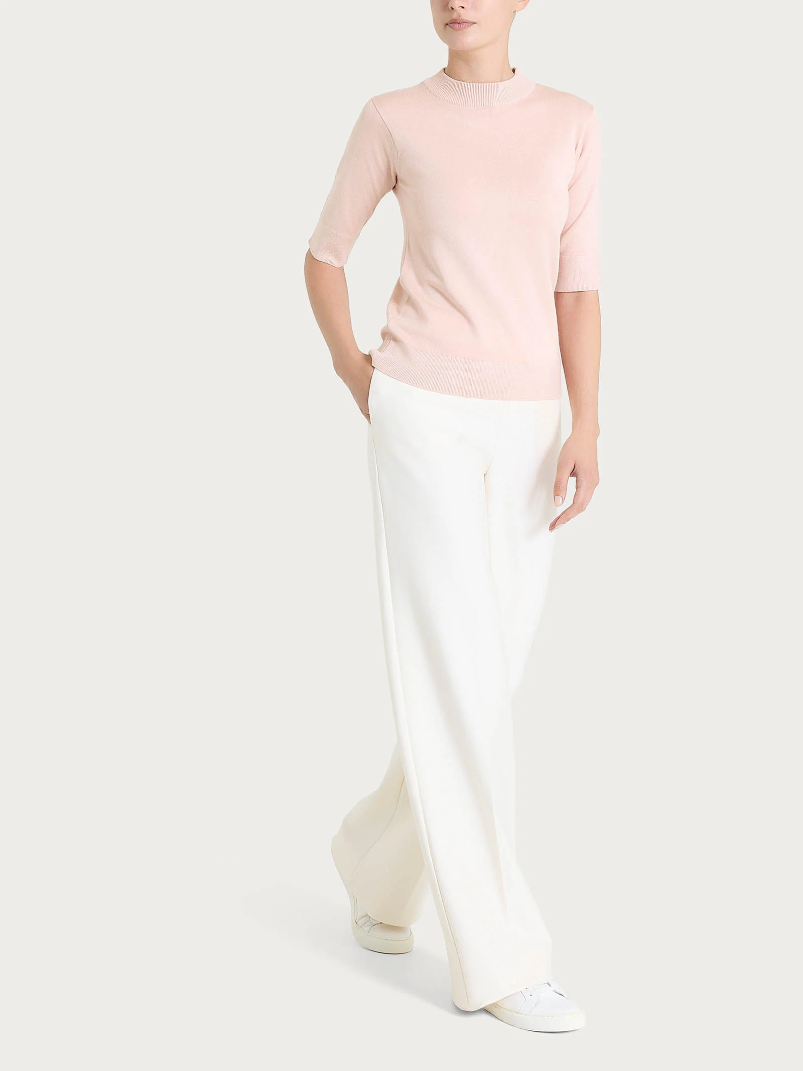 Lupetto con manica corta Four Seasons - Cameo Rose - Image 4