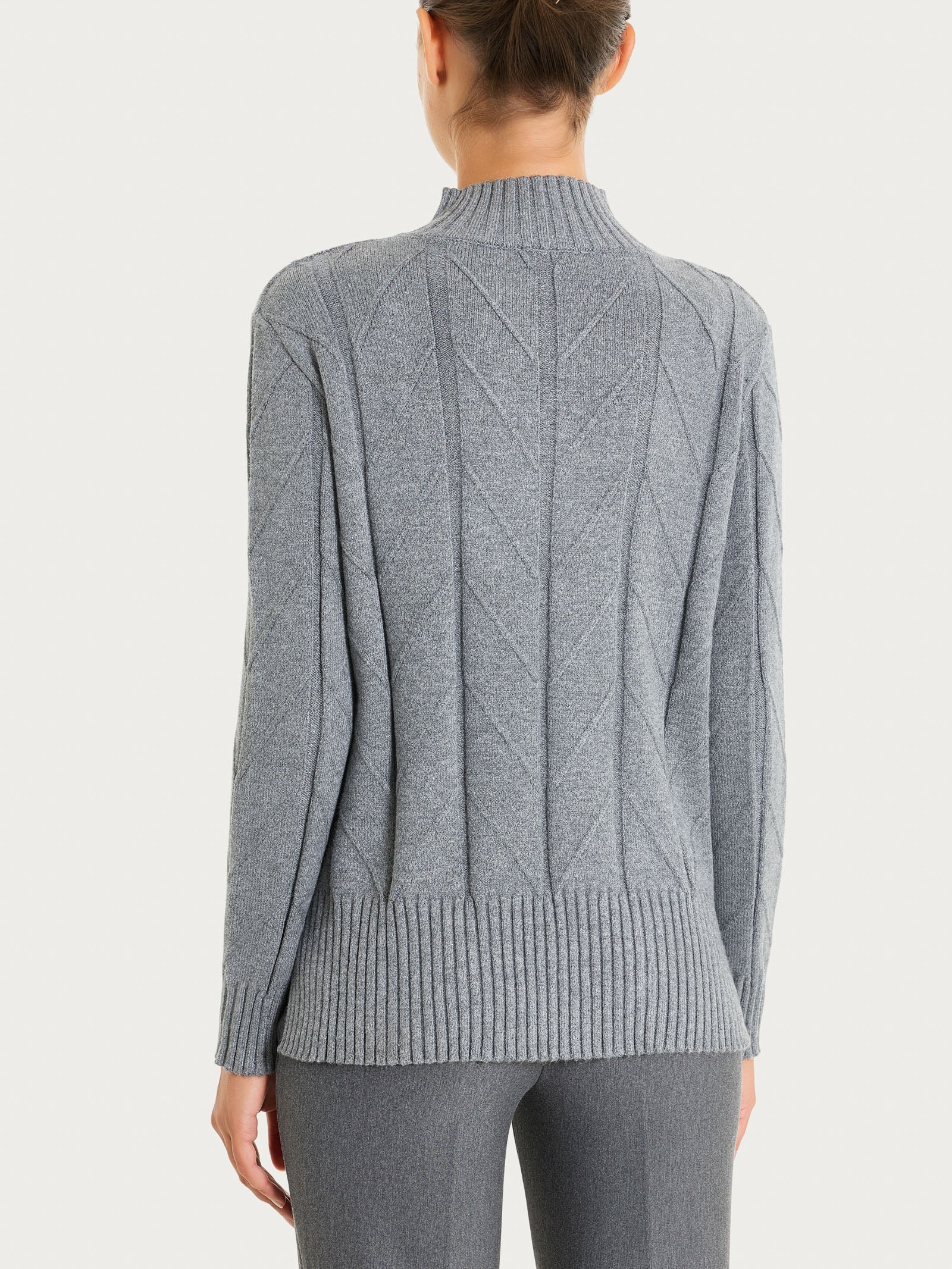 Lupetto con punto spiga in Super Soft - Ferro Mel. - Image 2