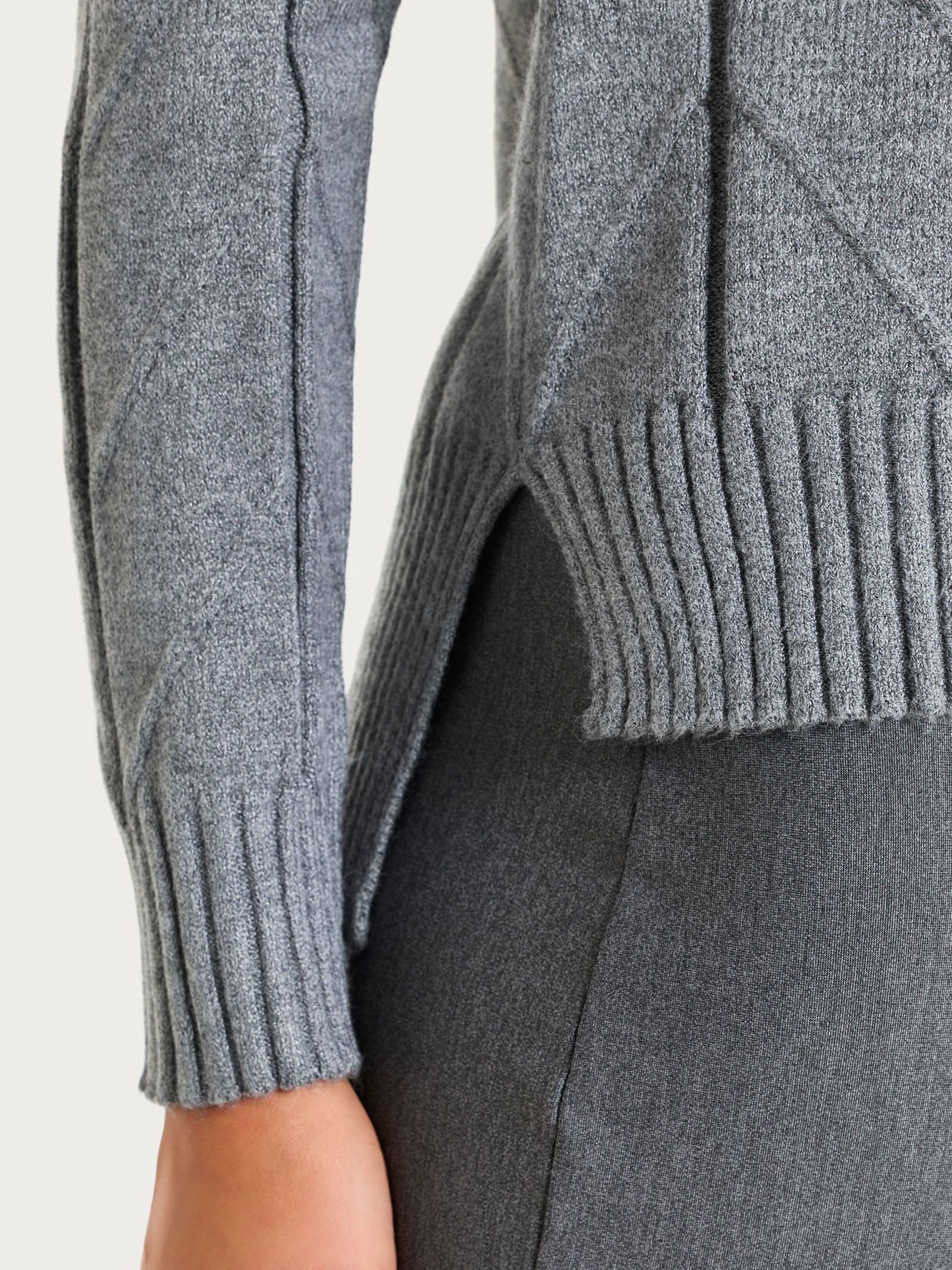 Lupetto con punto spiga in Super Soft - Ferro Mel. - Image 3