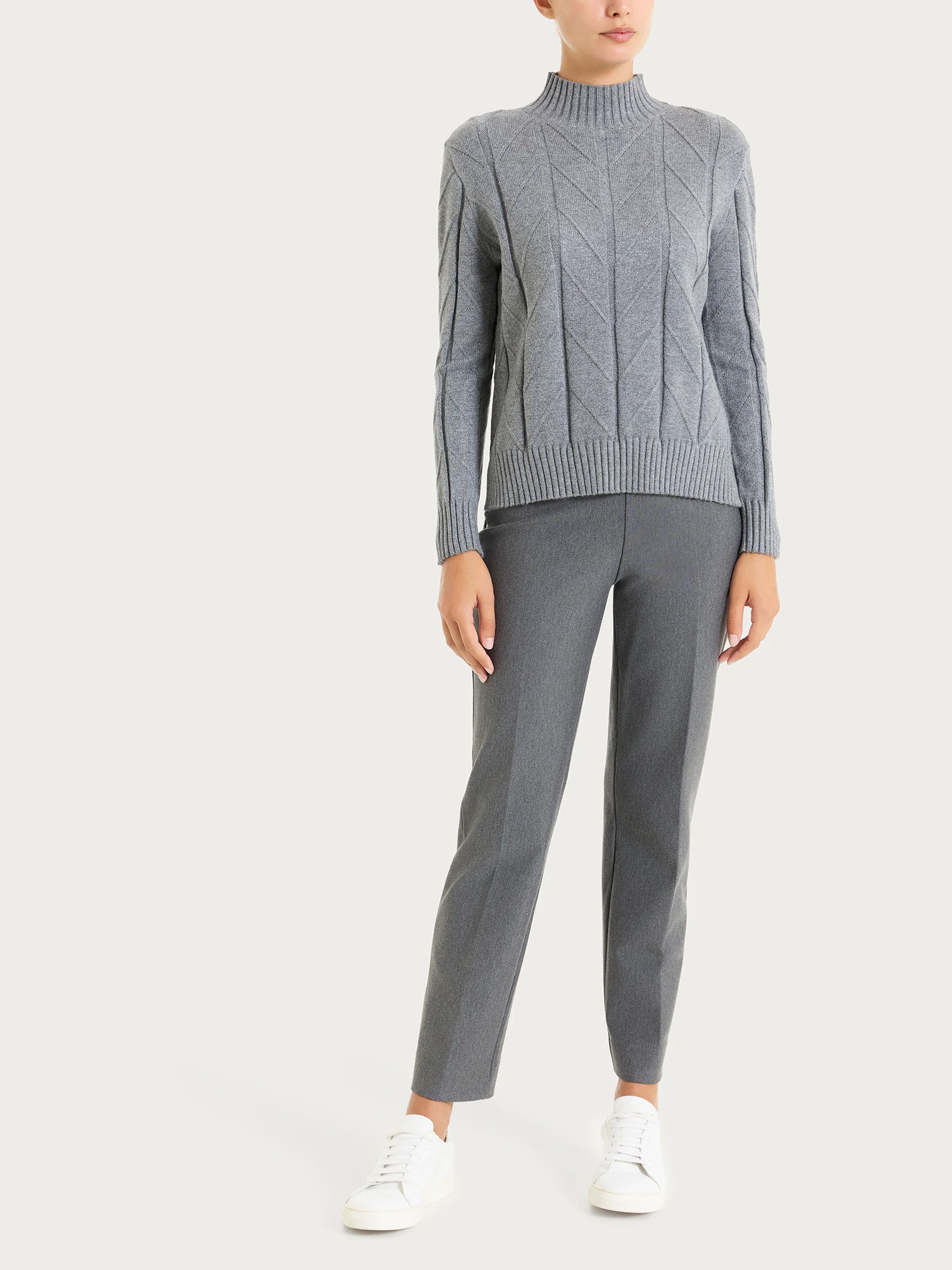 Lupetto con punto spiga in Super Soft - Ferro Mel. - Image 4