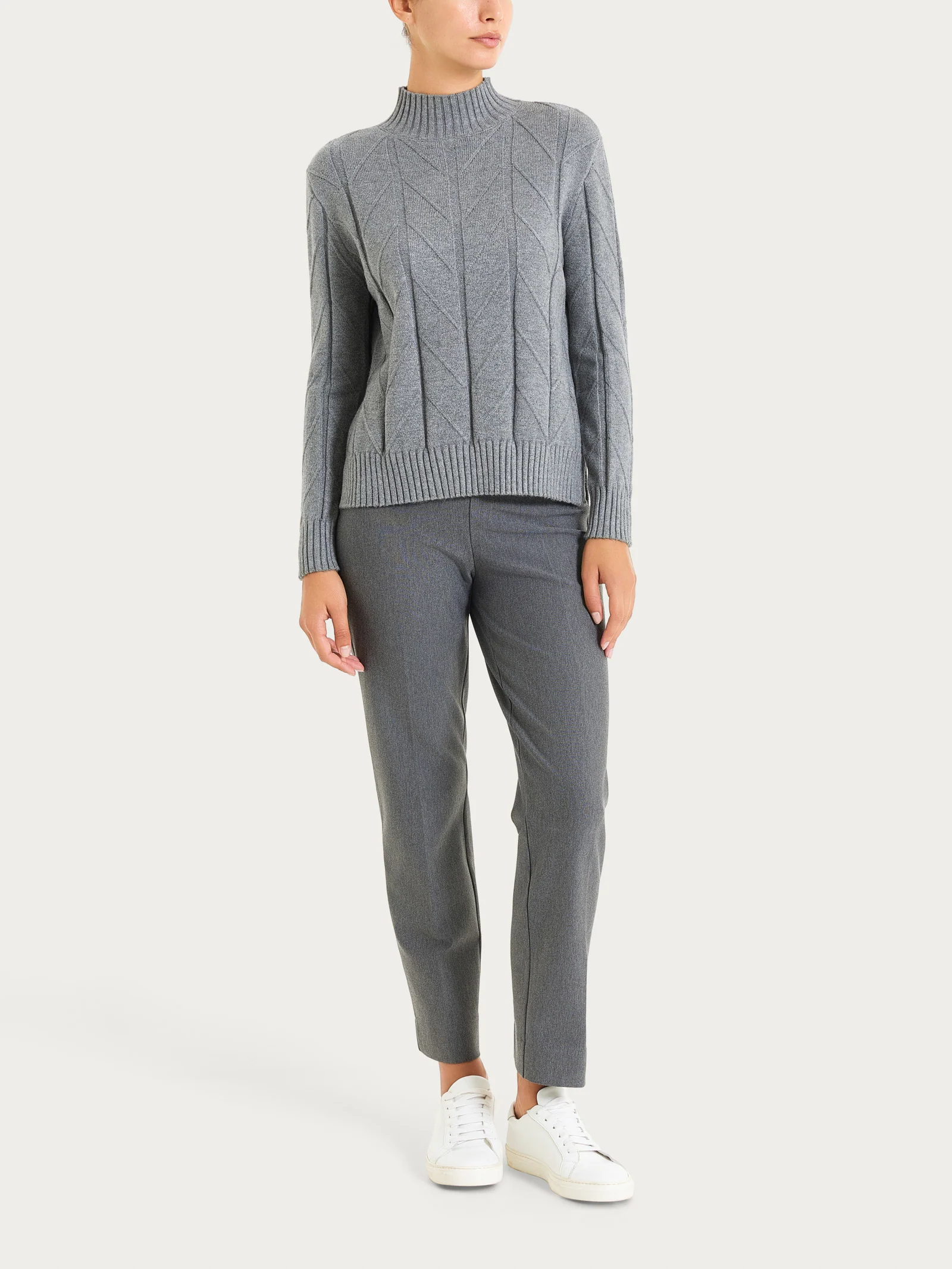 Lupetto con punto spiga in Super Soft - Ferro Mel. - Image 5