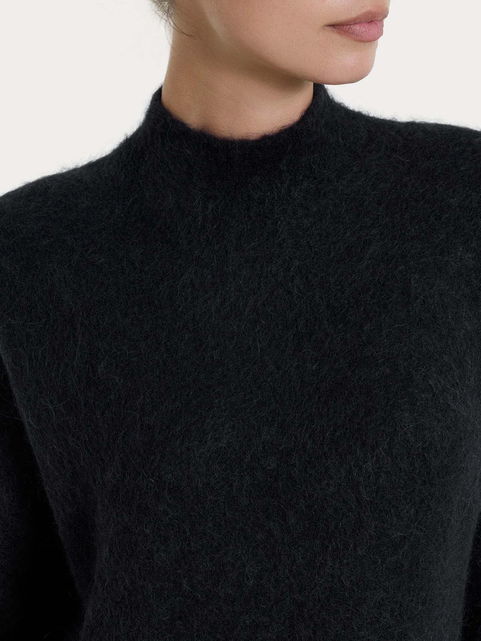 Lupetto in Misto Alpaca - Nero - Image 3