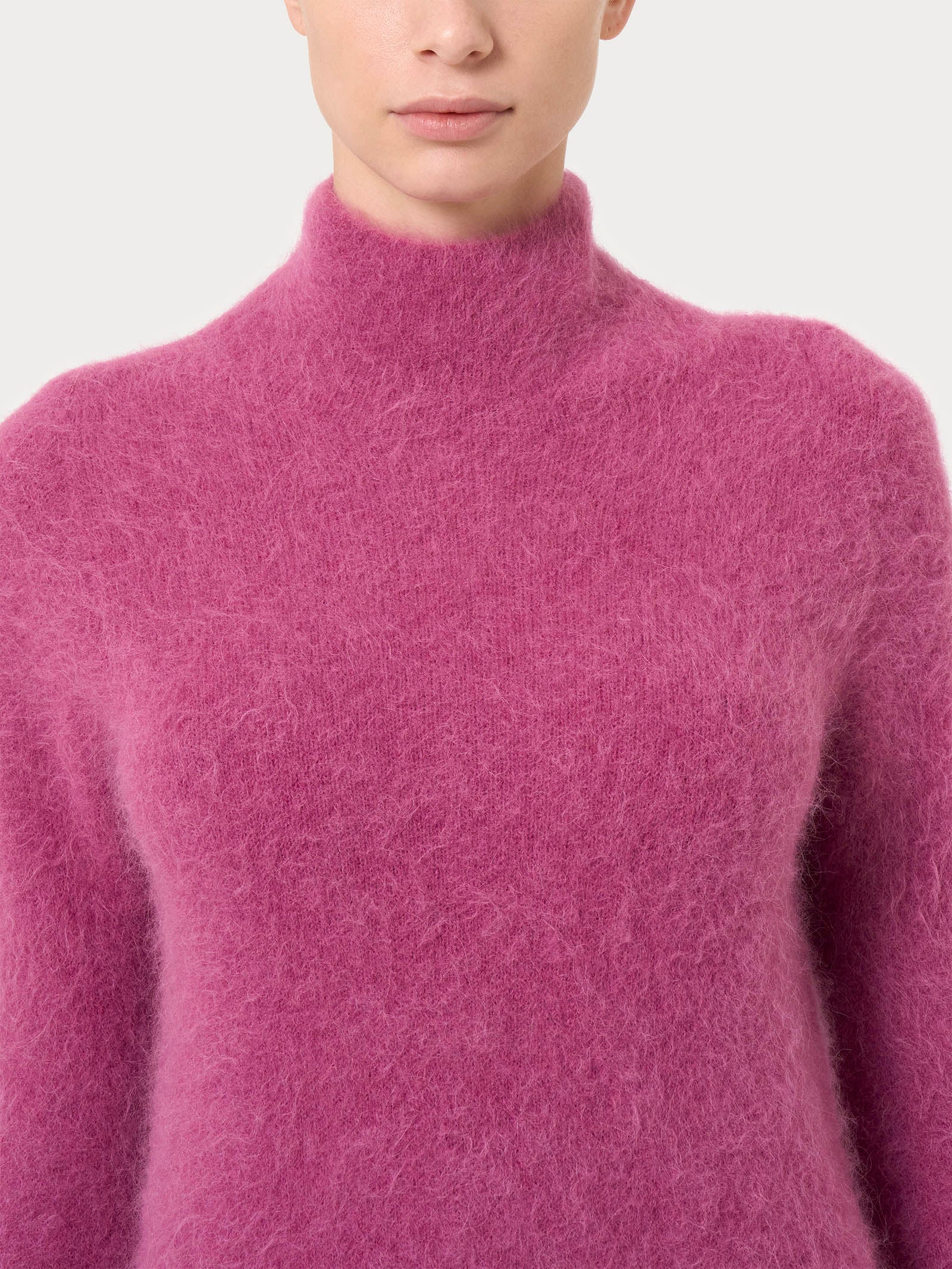 Lupetto in misto lana e alpaca - Red Violet - Image 3