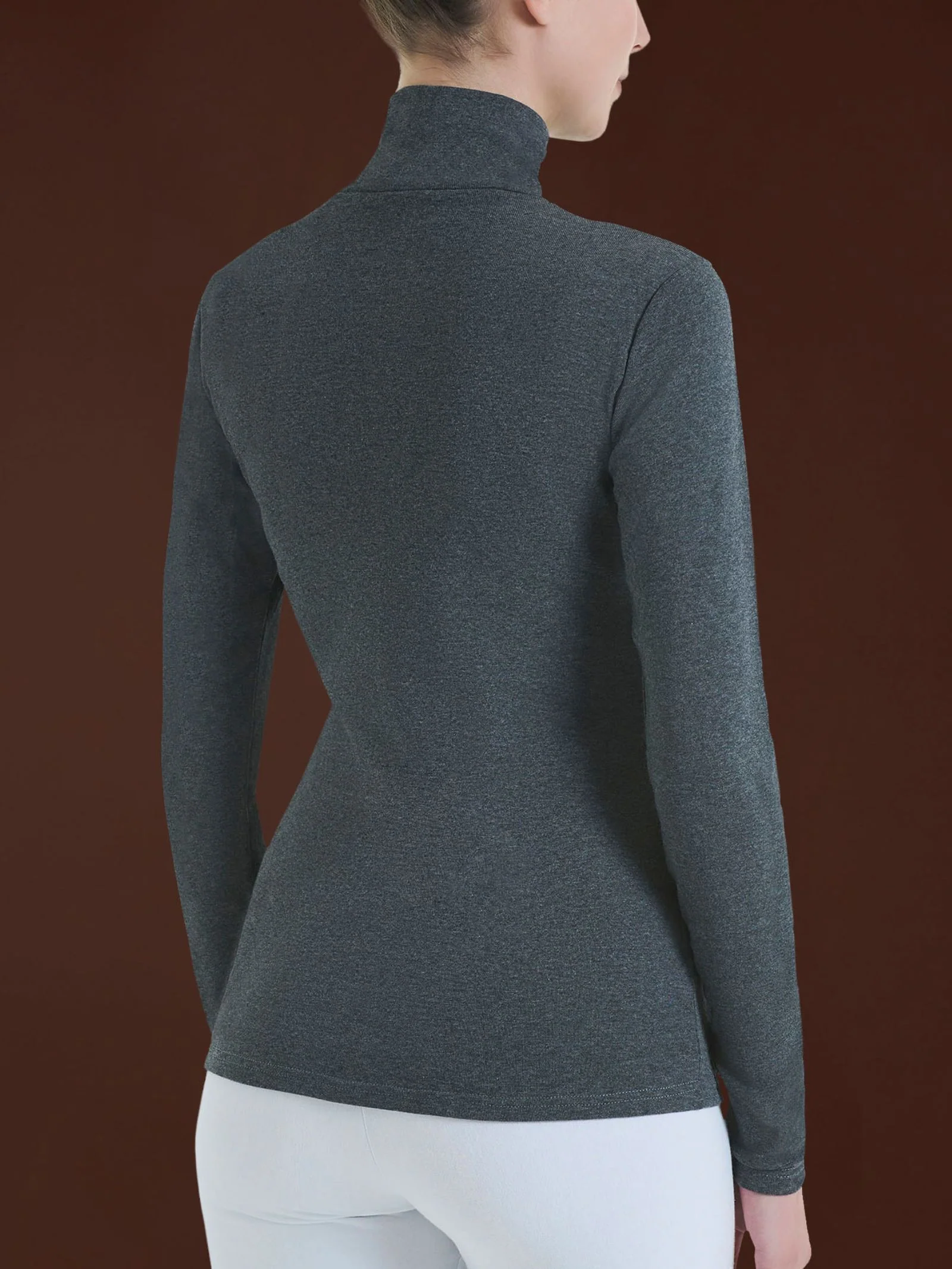 Lupetto in Thermo Cotton - Ardesia Mel. - Image 2