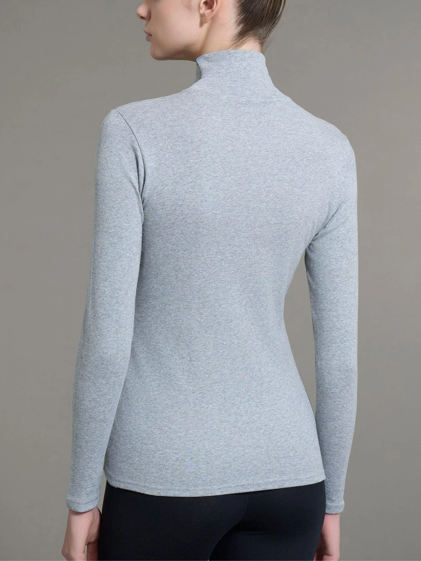 Lupetto in Thermo Cotton - Argento Mel. - Image 2
