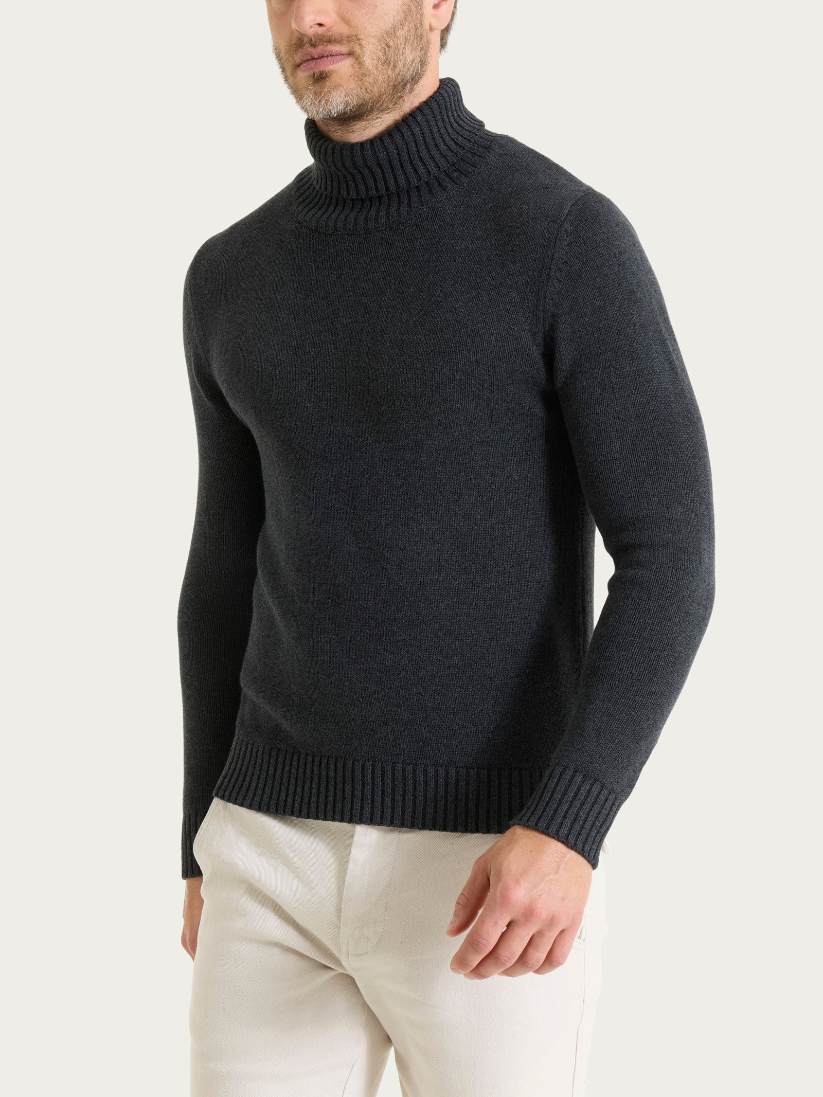 Lupetto in Winter Cotton - Nero Mel.
