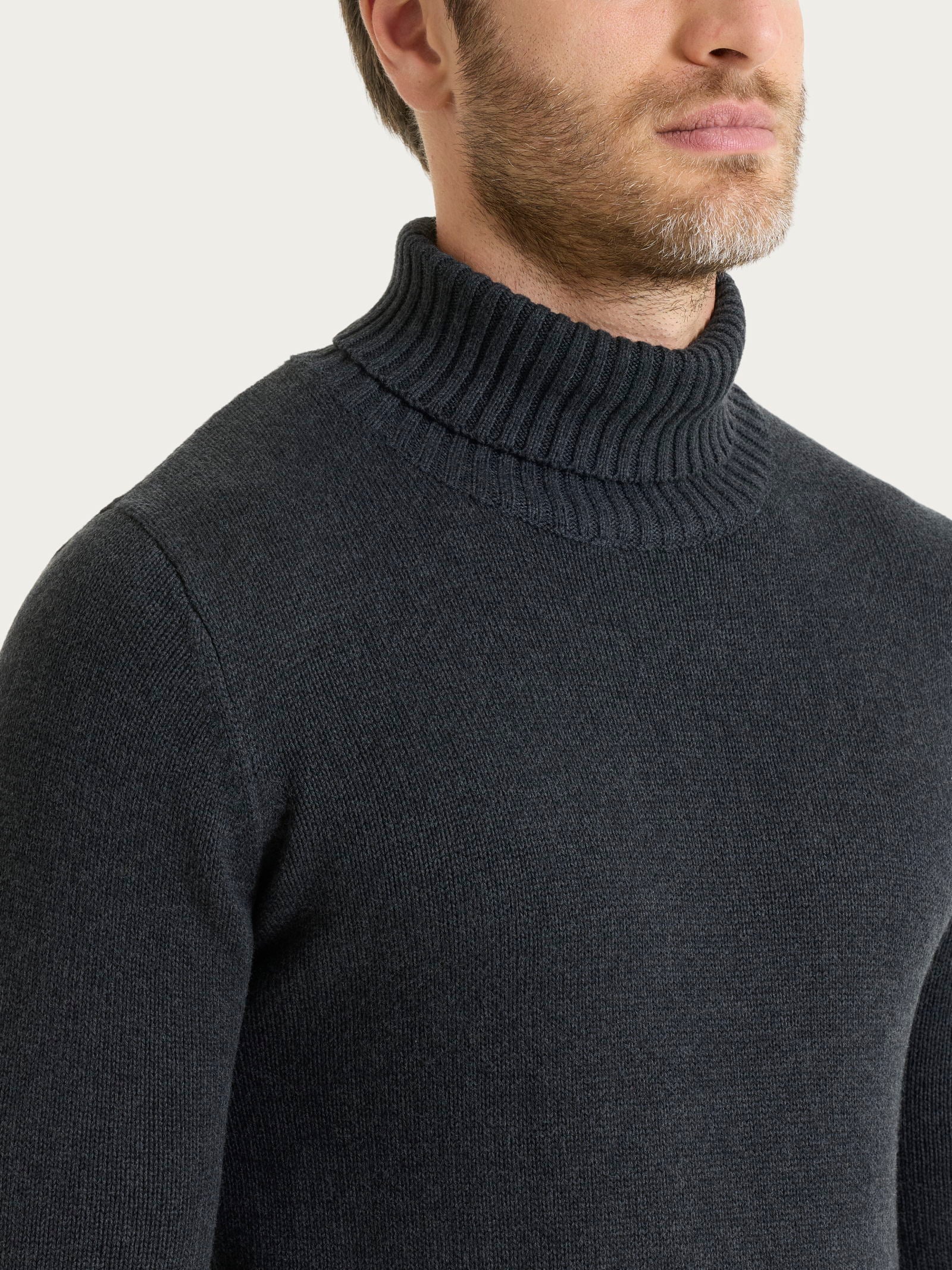 Lupetto in Winter Cotton - Nero Mel. - Image 3