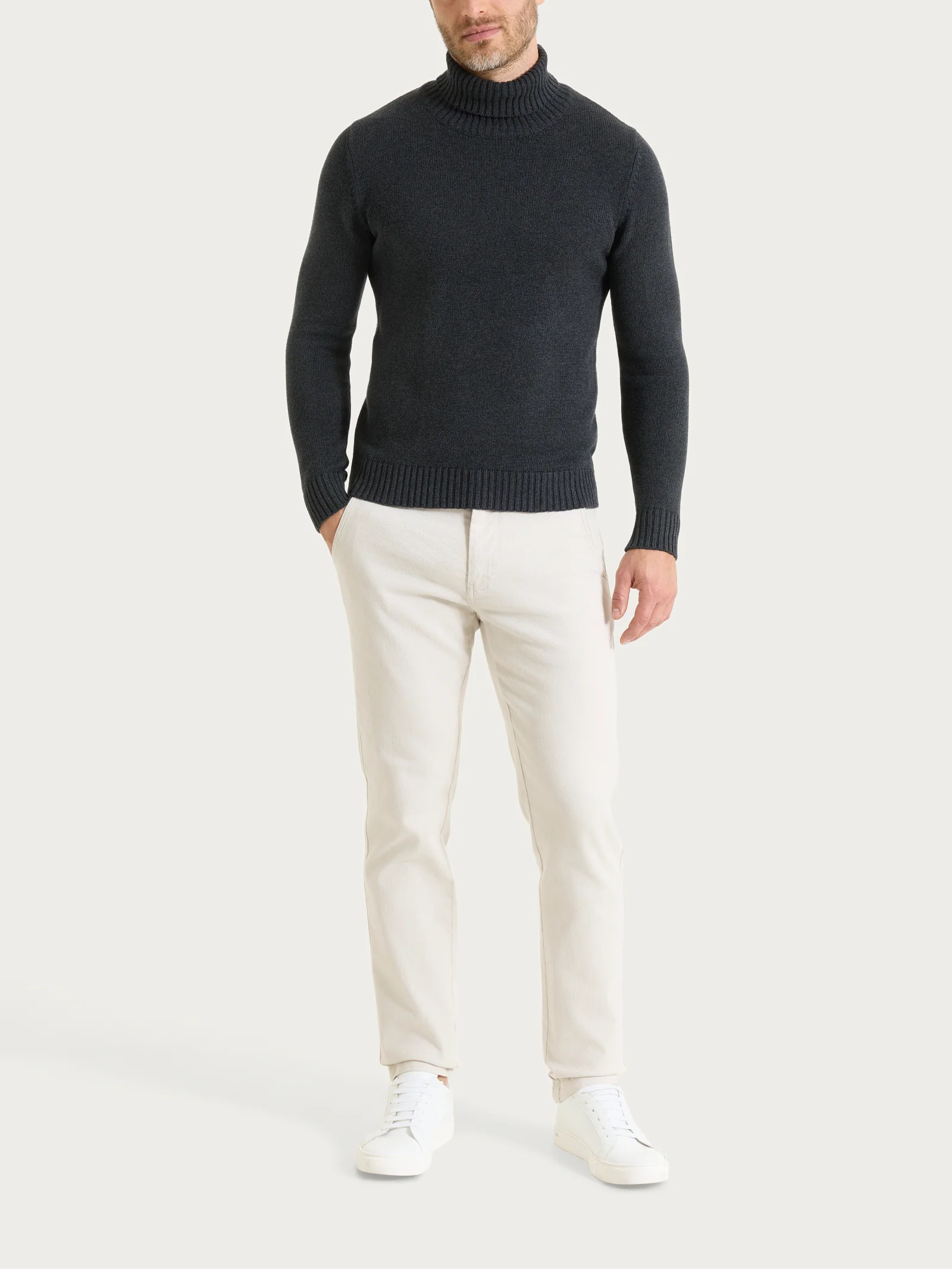 Lupetto in Winter Cotton - Nero Mel. - Image 4