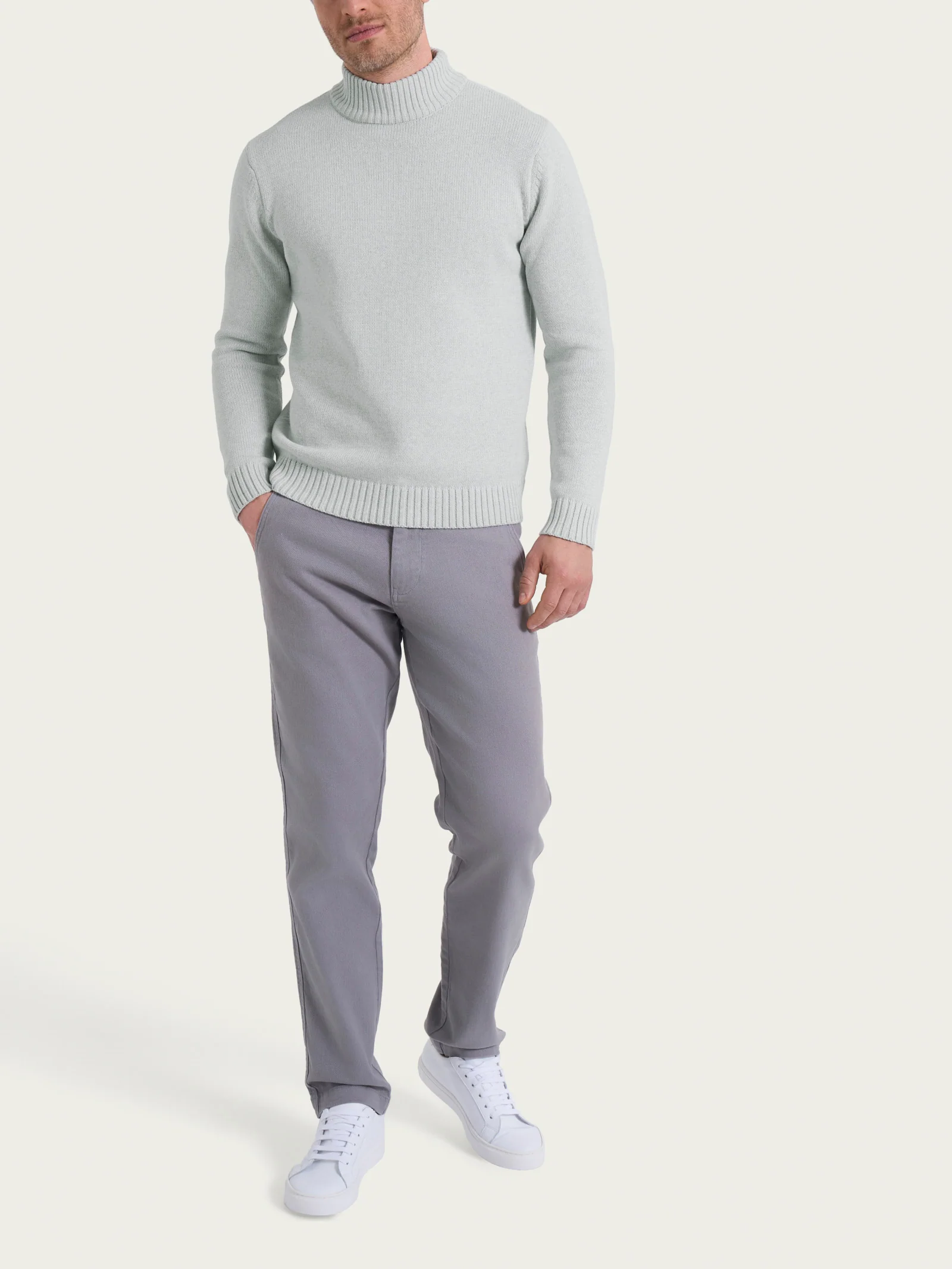 Lupetto in Winter Cotton - Dawn Blue Mel. - Image 4
