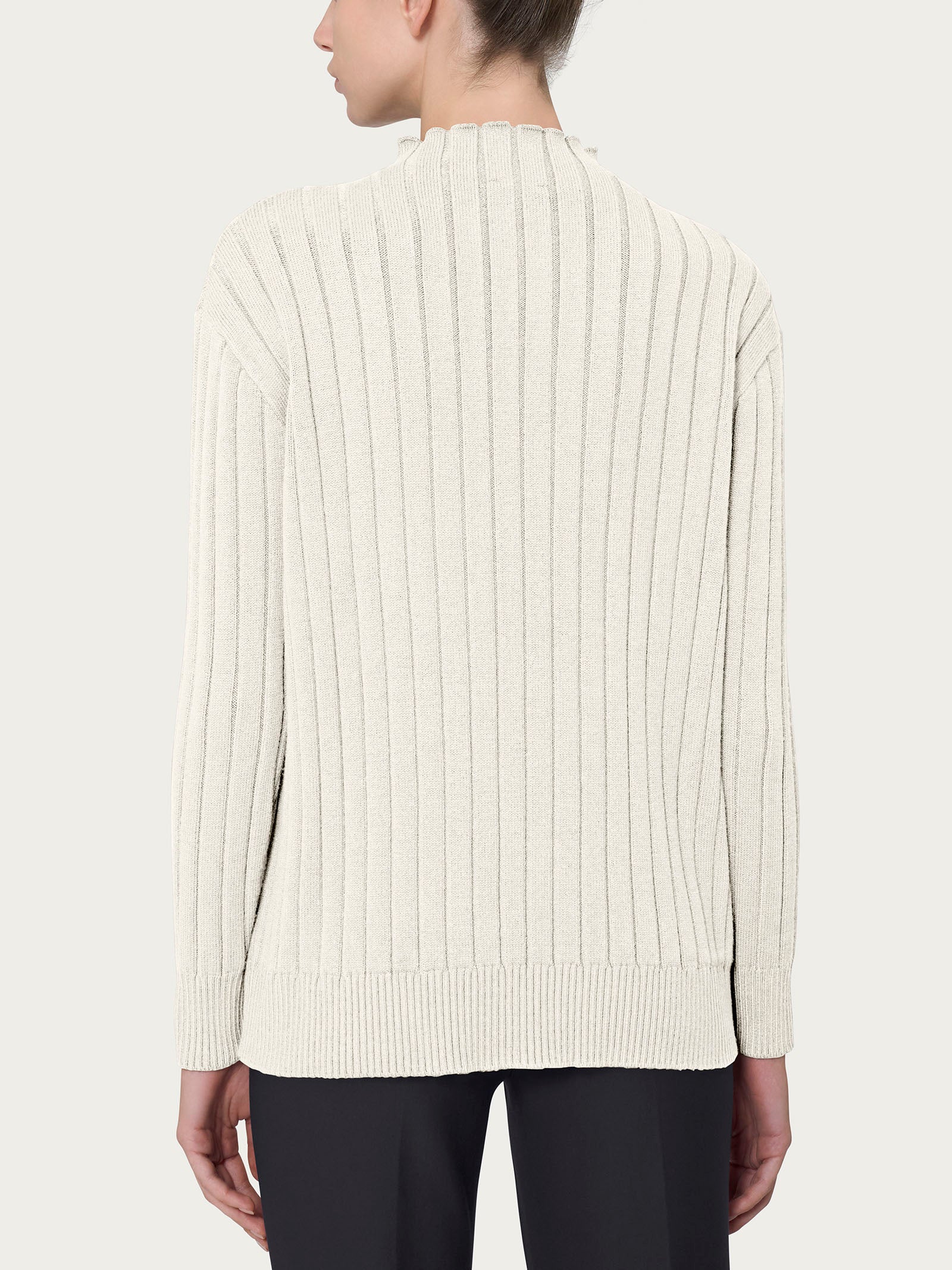 Lupetto Knit Rib in Super Soft - Avorio - Image 2