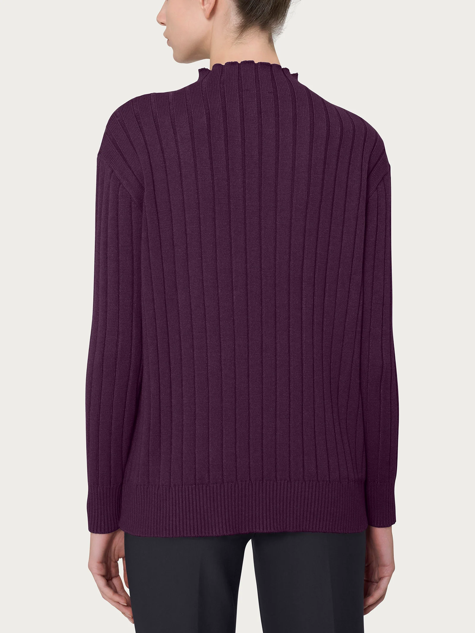 Lupetto Knit Rib in Super Soft - Plum Perfect - Image 2