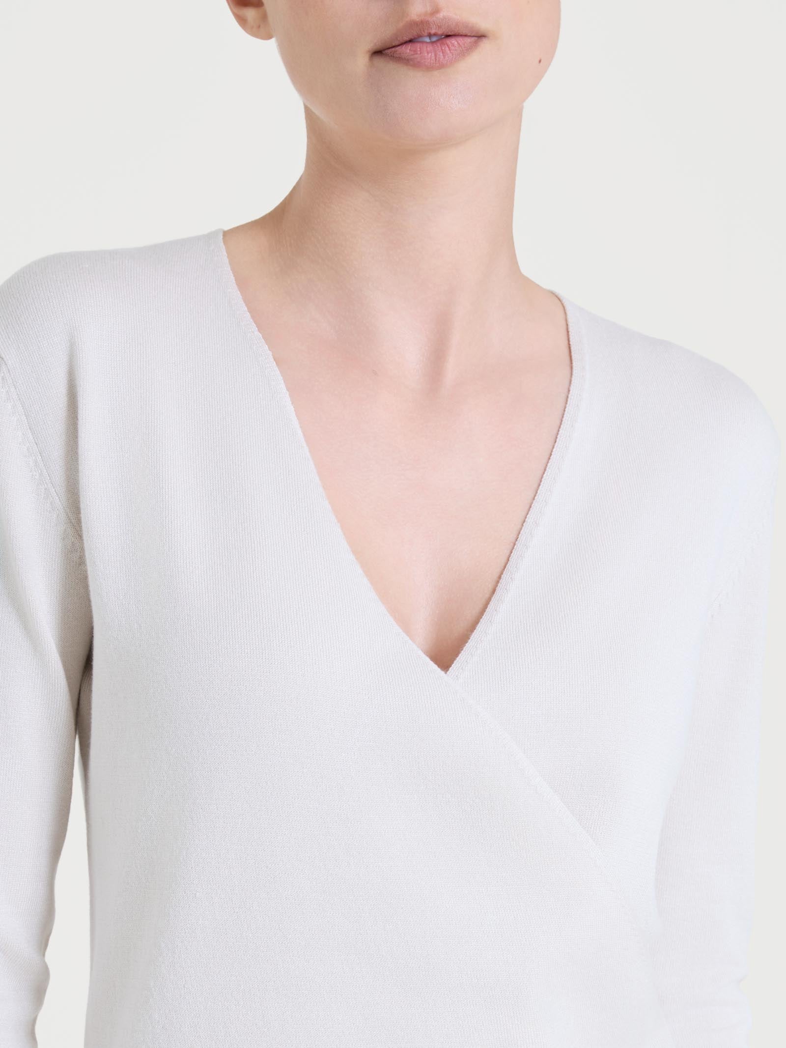 Maglia a portafoglio Four Seasons - Avorio - Image 3