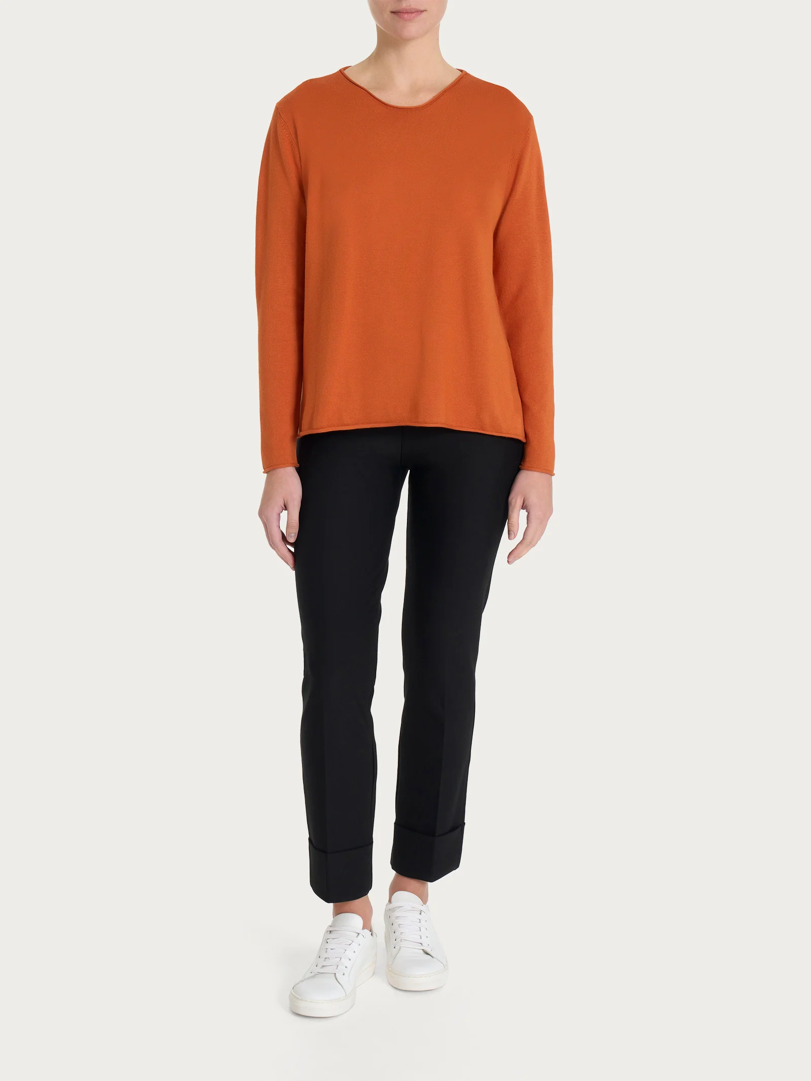 Maglia asimmetrica con girocollo Four Seasons - Rust - Image 4