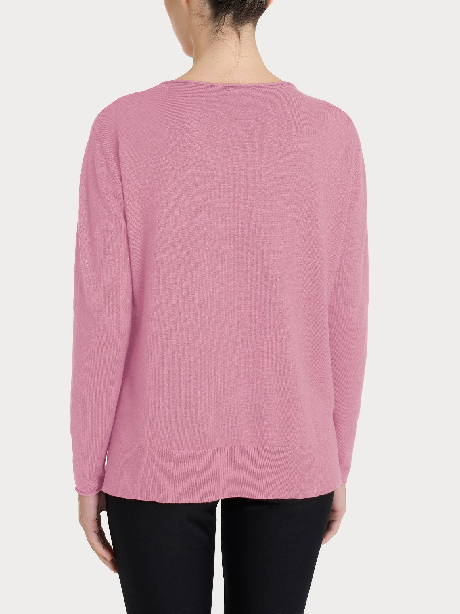 Maglia asimmetrica con girocollo Four Seasons - Lilas - Image 2