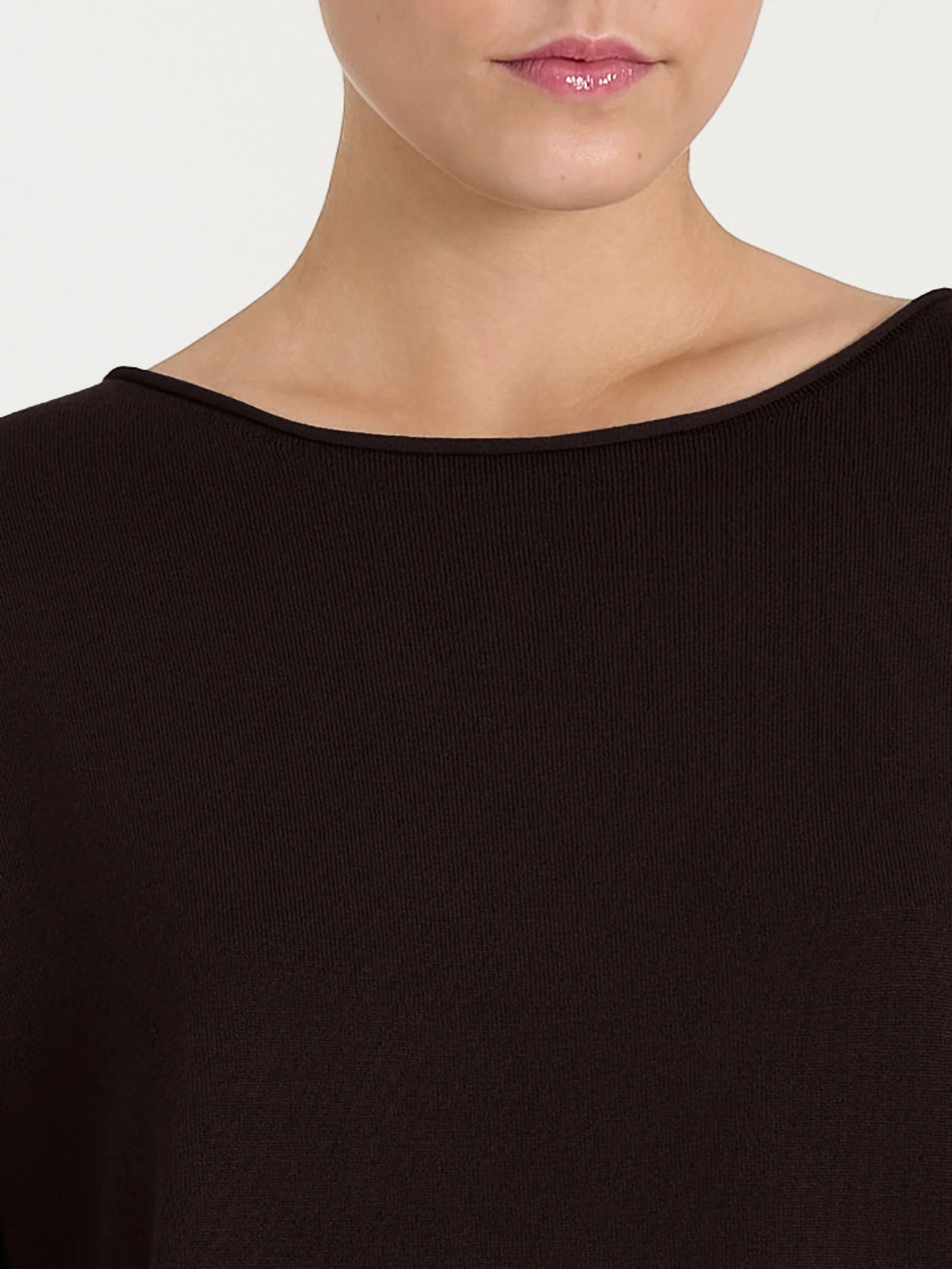 Maglia asimmetrica con scollo a barchetta Four Seasons - Chocolate Torte - Image 3