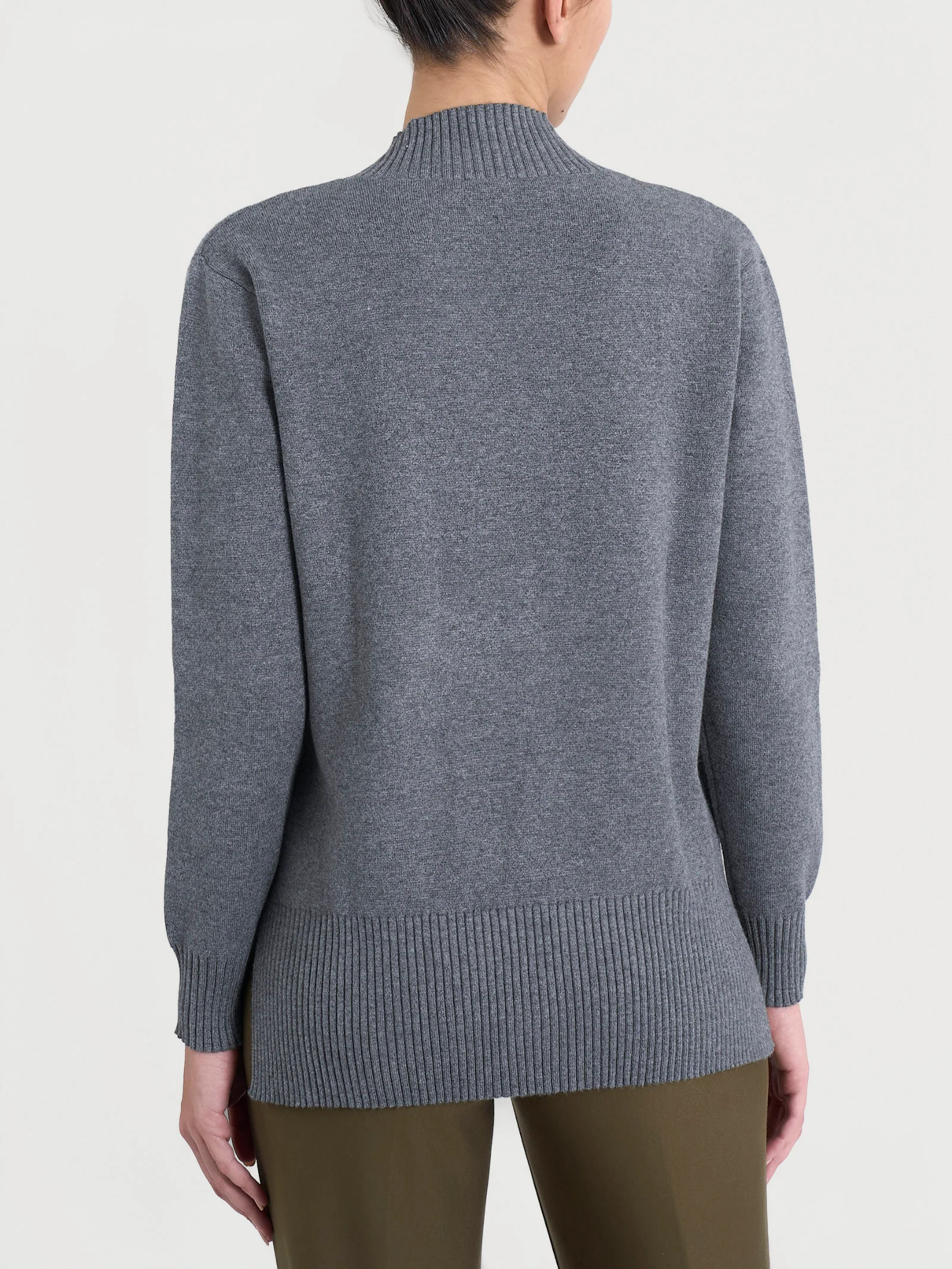 Maglia asimmetrica con scollo a V in Super Soft - Ferro Mel. - Image 2