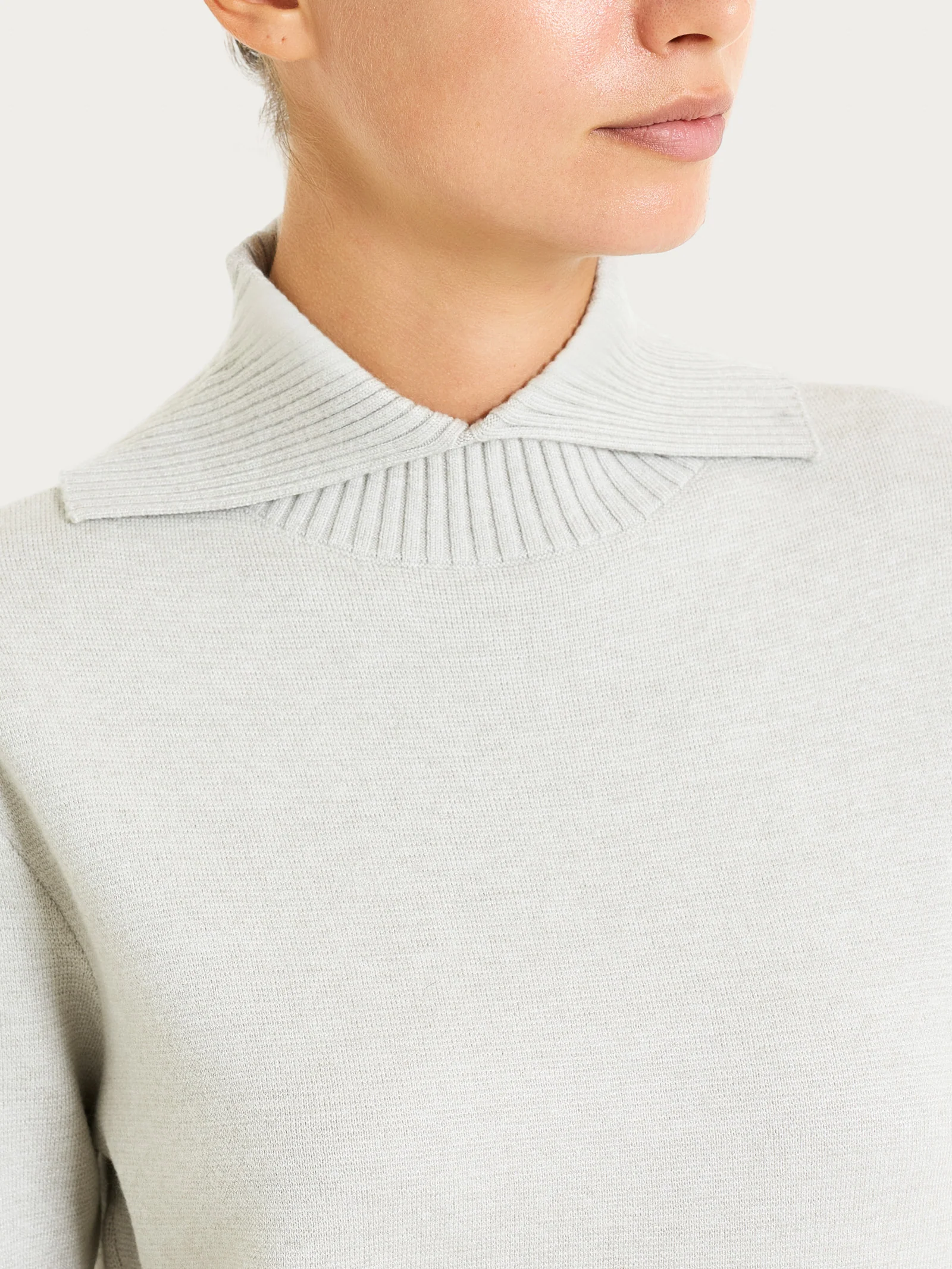 Maglia con collo alto con spacco in Super Soft - CHAMPIGNON MEL. - Image 3