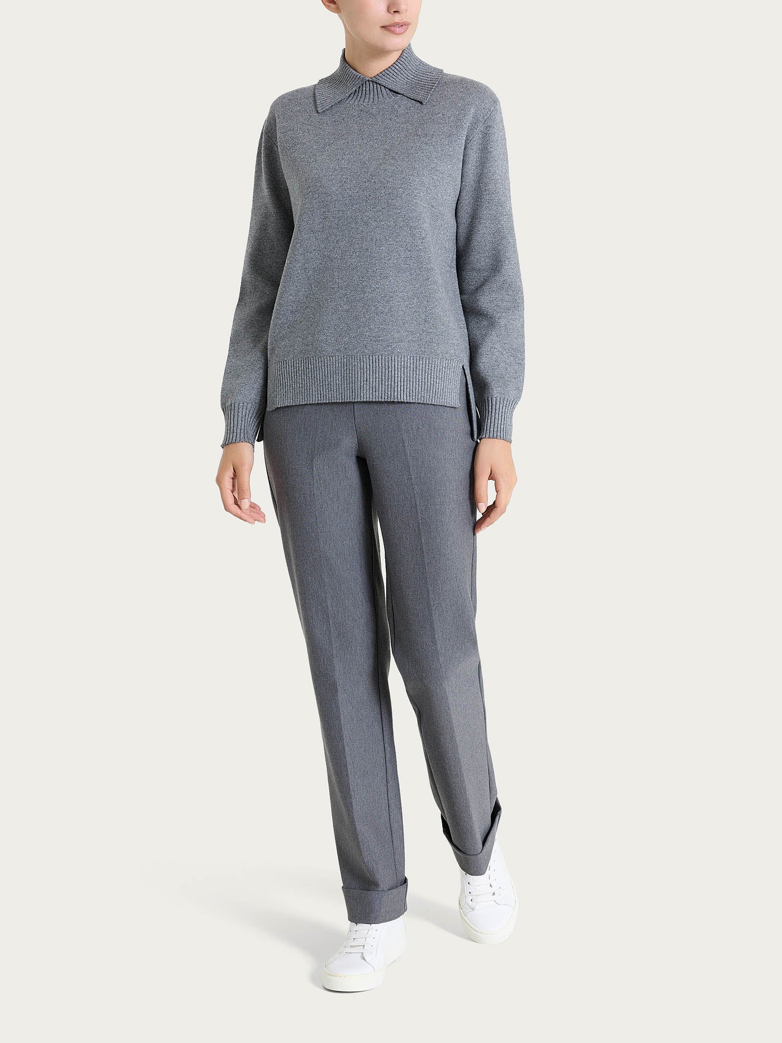 Maglia con collo alto con spacco in Super Soft - Ferro Mel. - Image 4