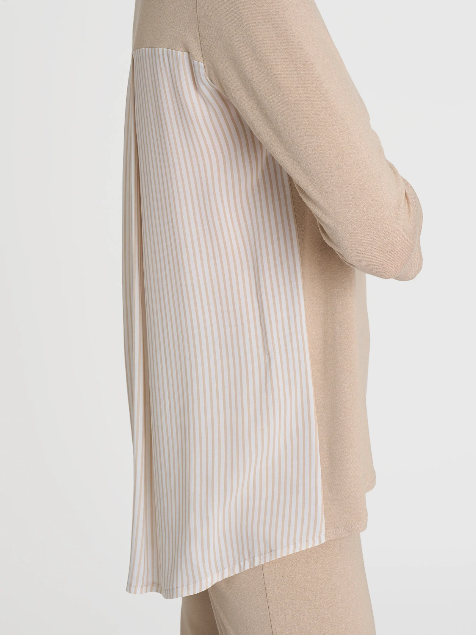 Maglia con manica 3/4 e retro con stripes in Misto Viscosa - Fant. Irish Cream - Image 3