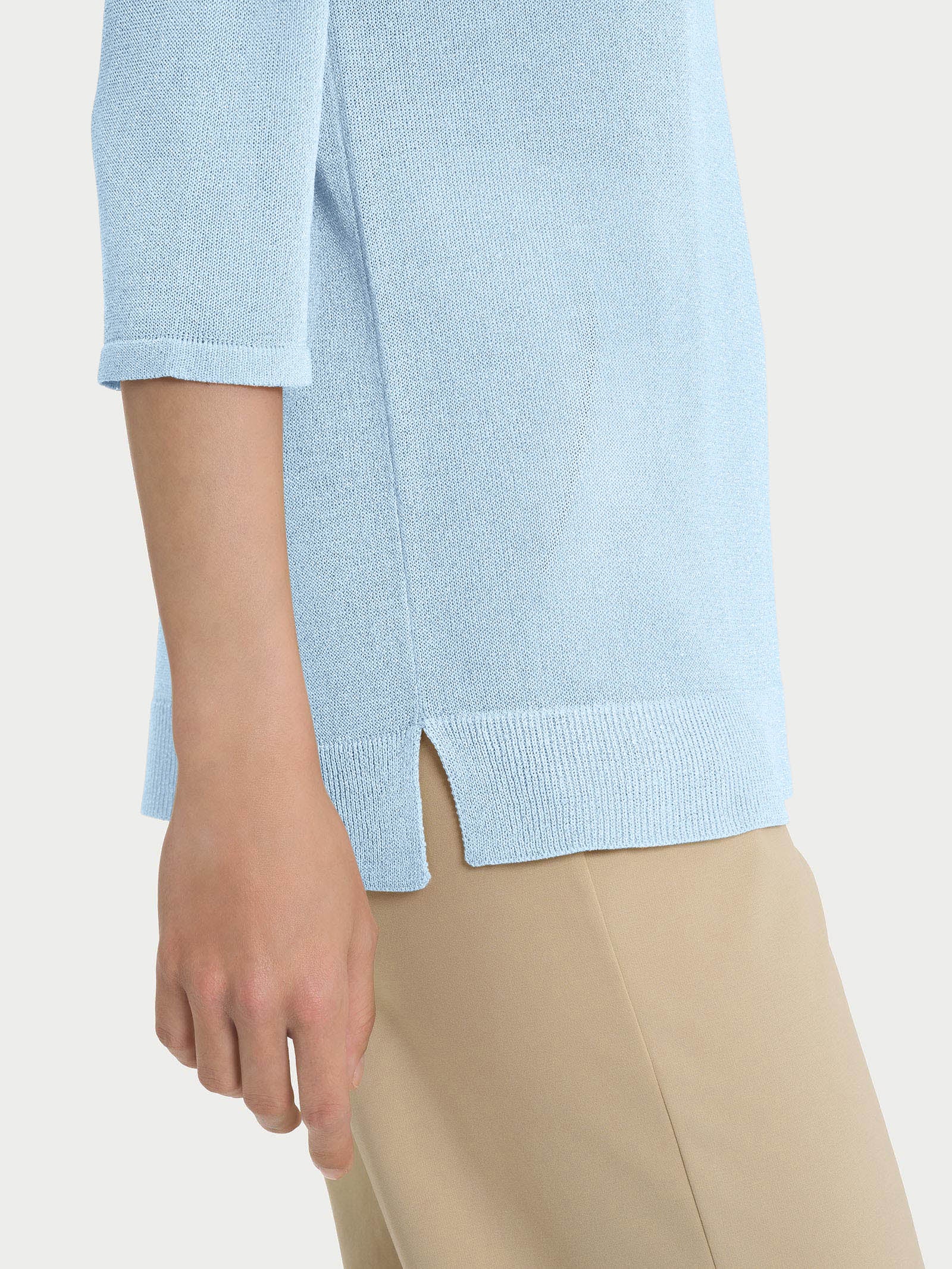 Maglia con manica 3/4 in Crêpe Lurex - Skyway - Image 3