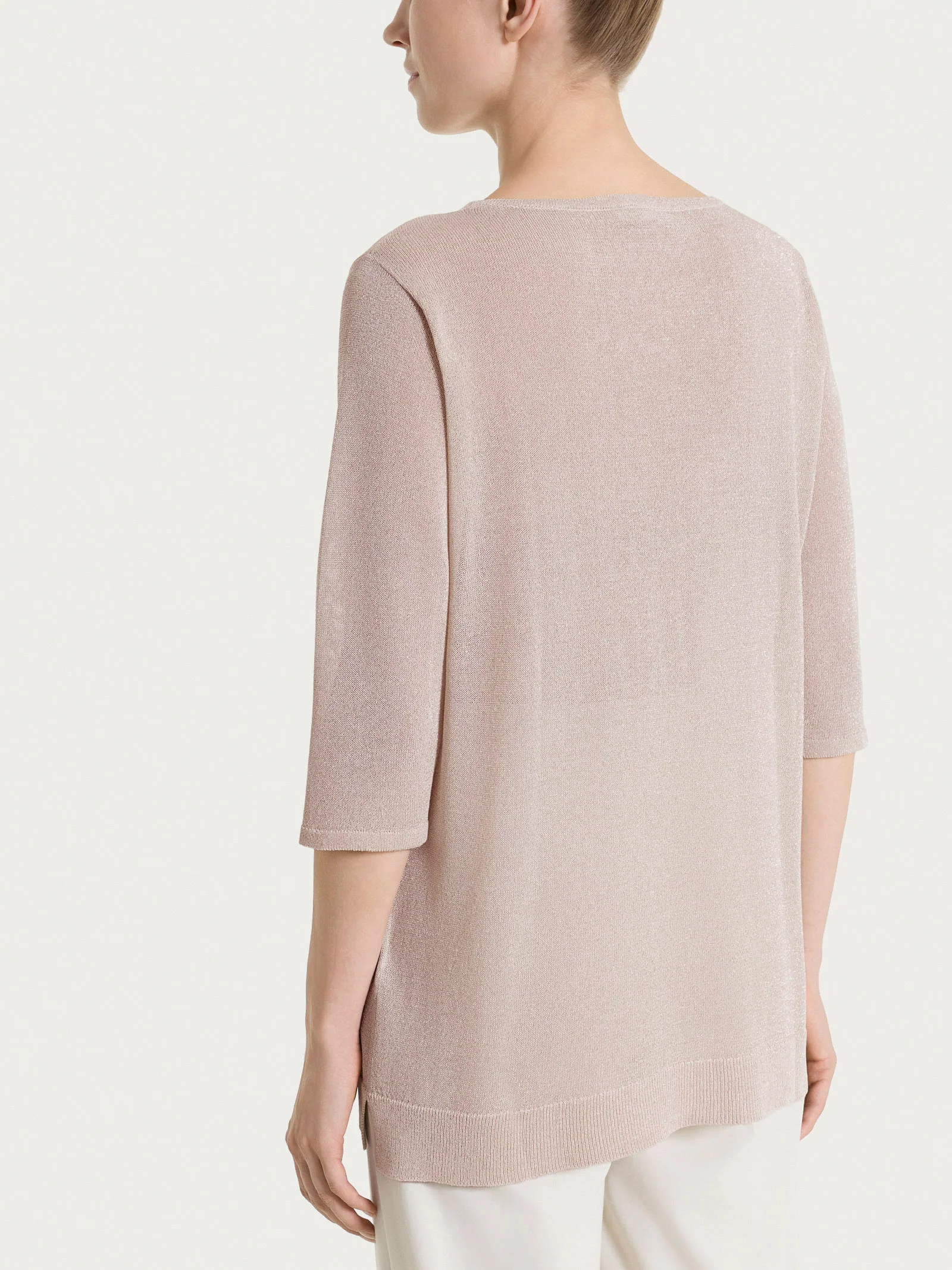Maglia con manica 3/4 in Crêpe Lurex - Sphinx - Image 2