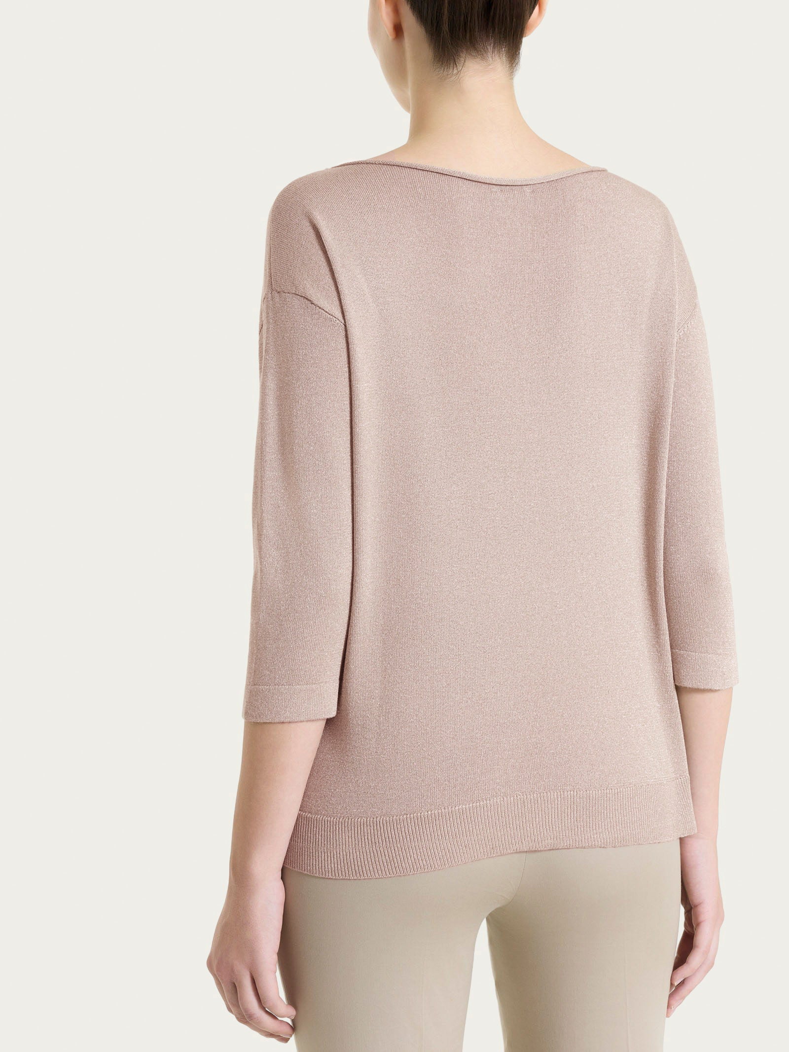 Maglia con scollo a barchetta in Lurex Summertime - Sphinx - Image 2