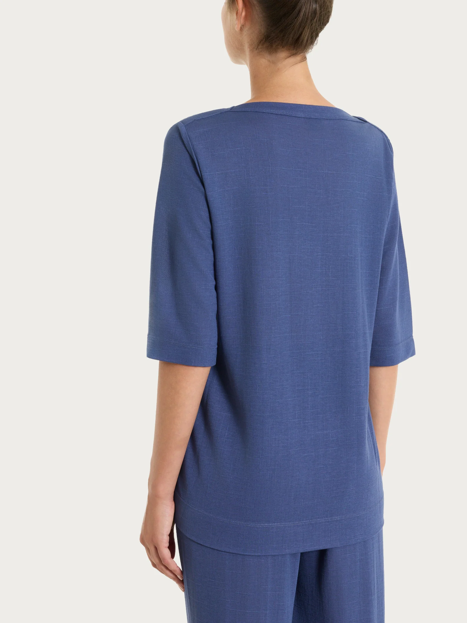 Maglia con scollo a barchetta in Summer Slub - Oceana - Image 2