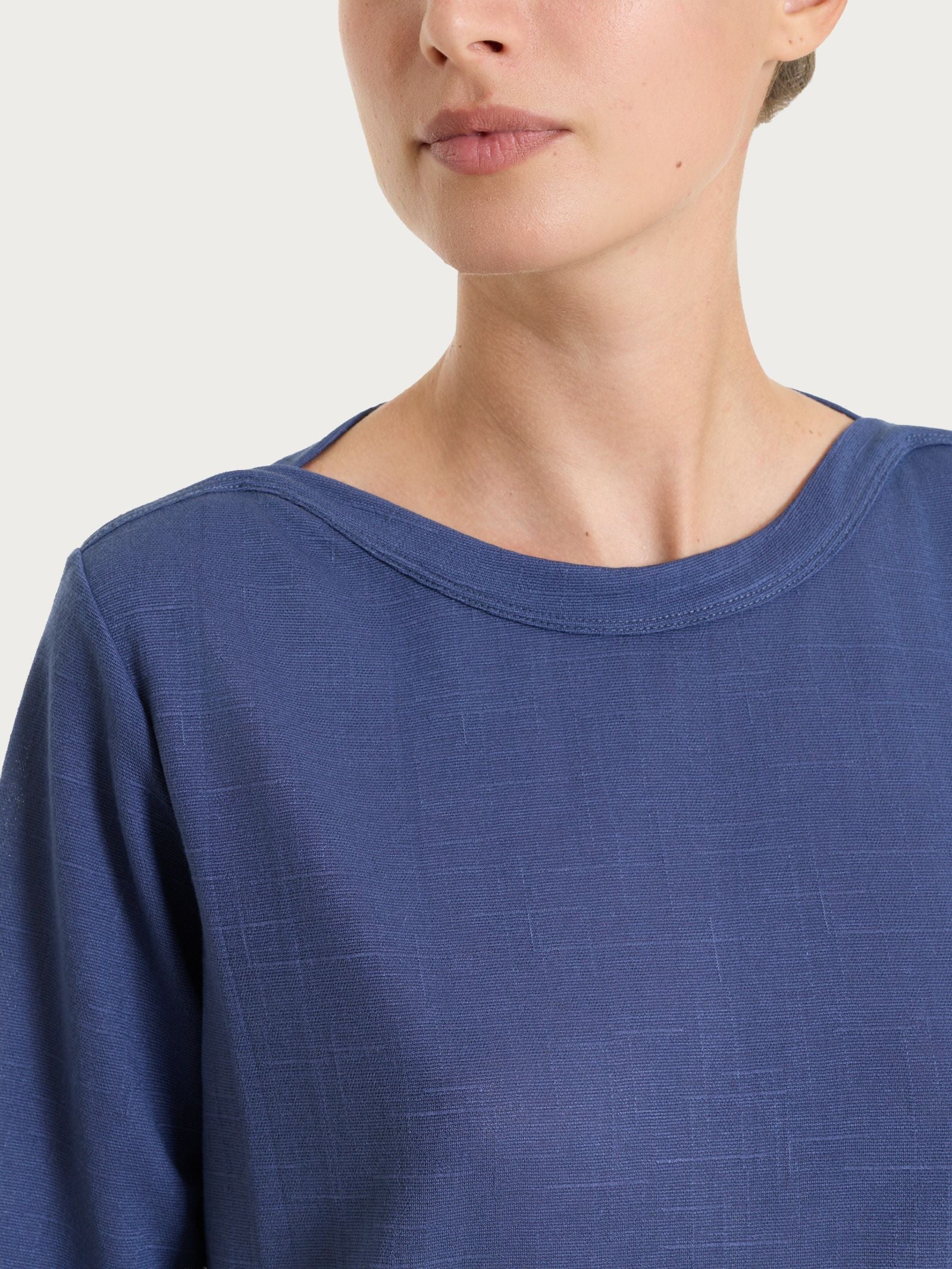 Maglia con scollo a barchetta in Summer Slub - Oceana - Image 3