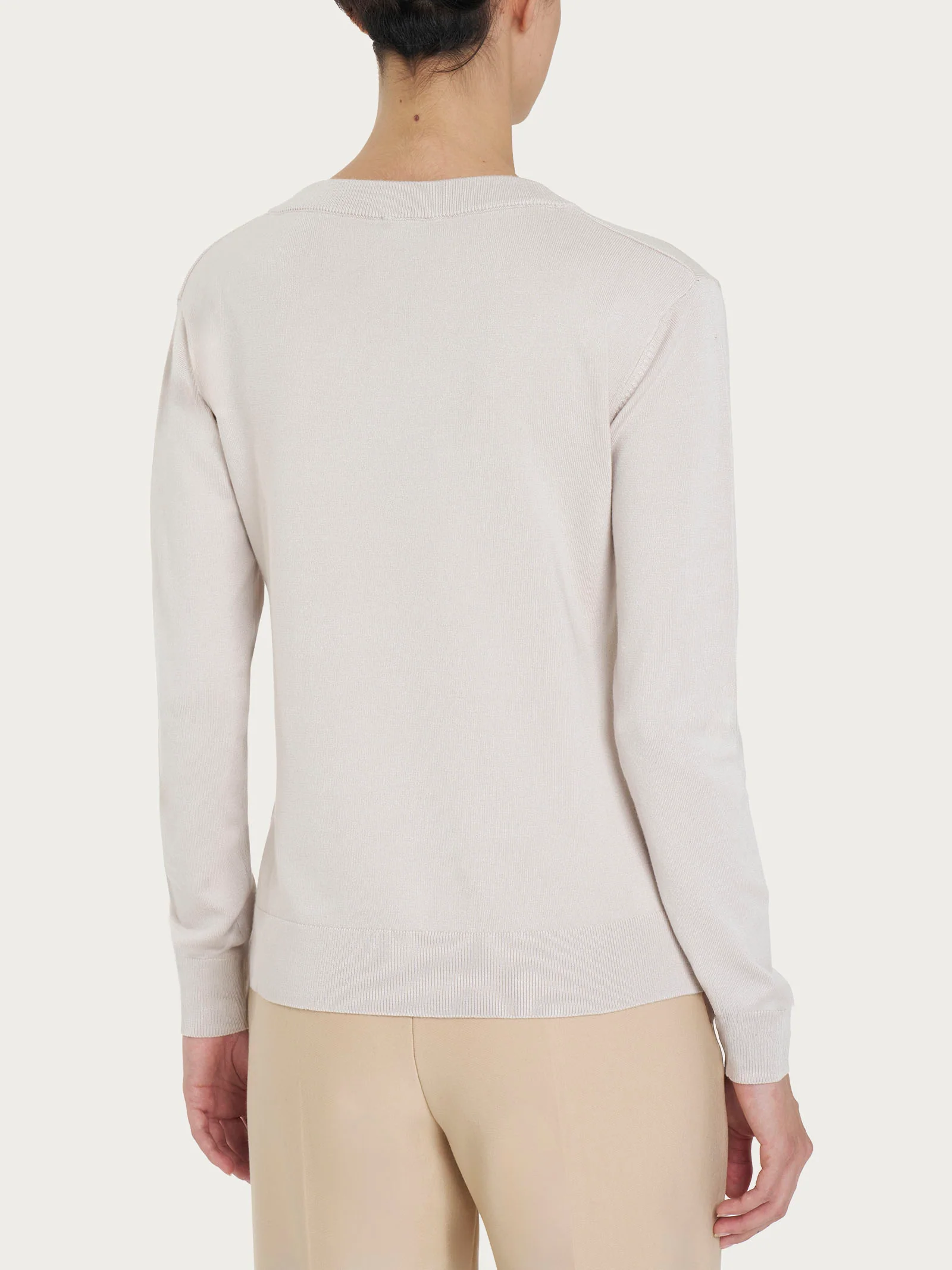 Maglia con scollo a V Four Seasons - Champignon - Image 2