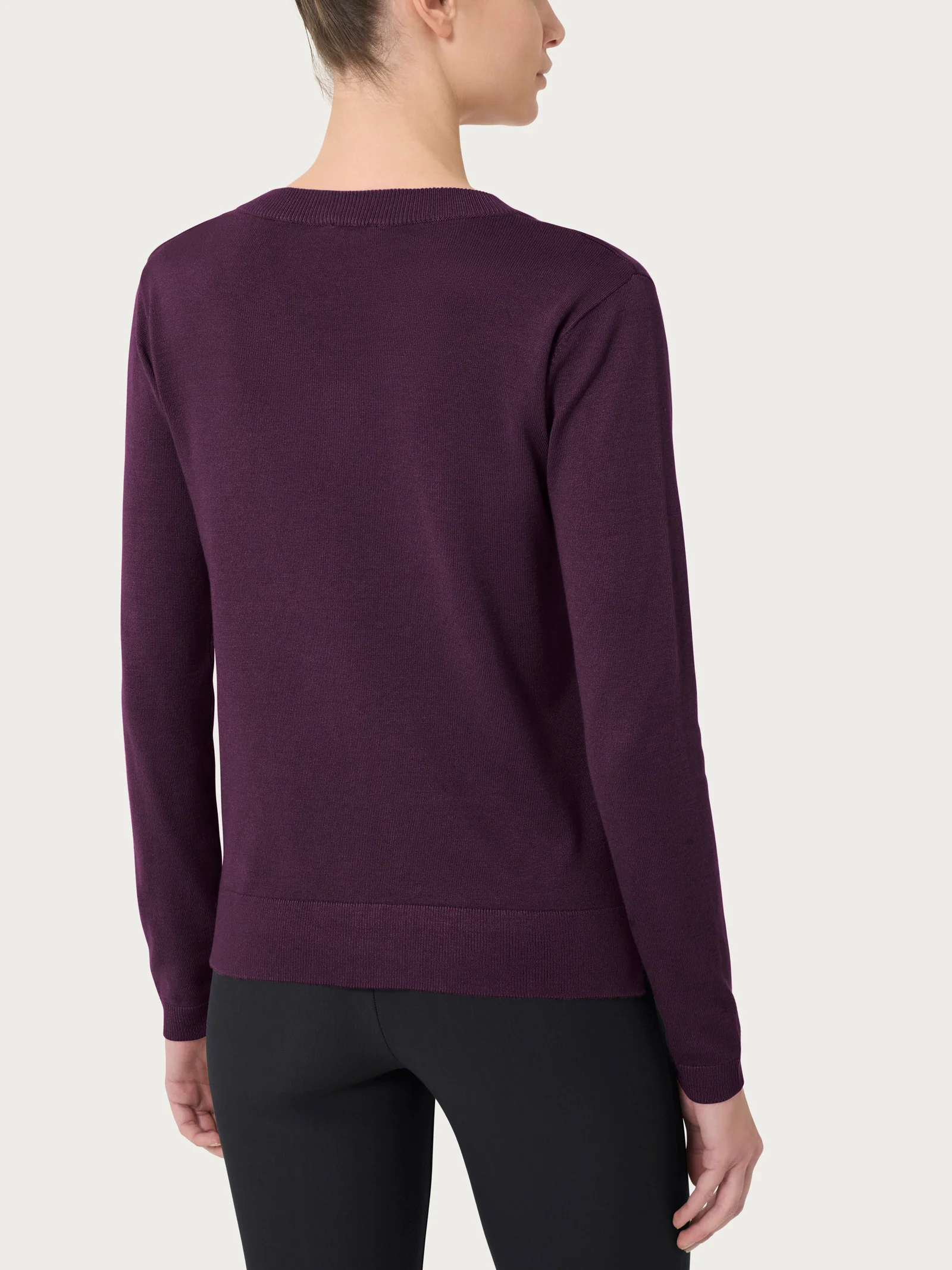 Maglia con scollo a V Four Seasons - Plum Perfect - Image 2