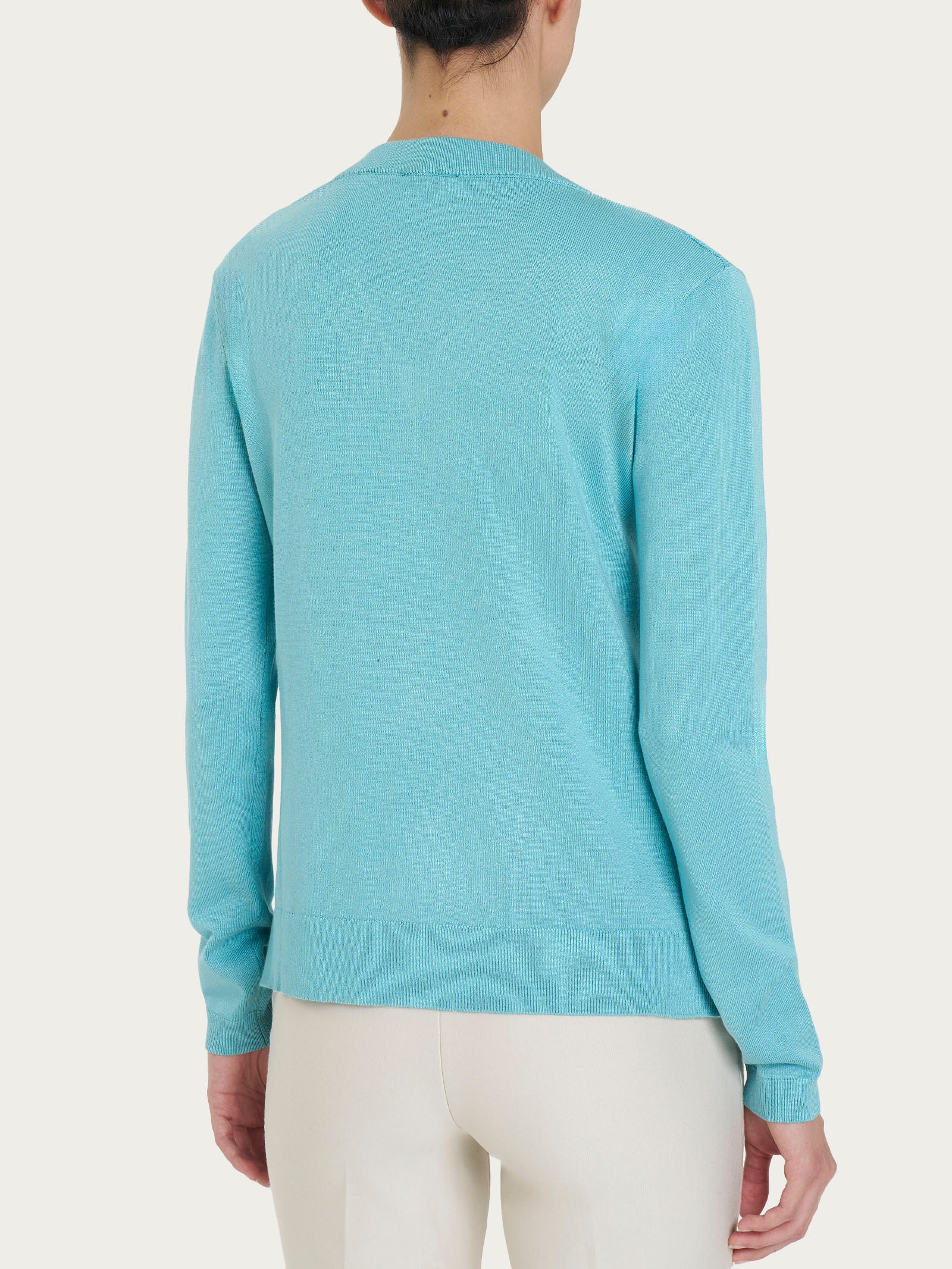 Maglia con scollo a V Four Seasons - Nile Blue - Image 2