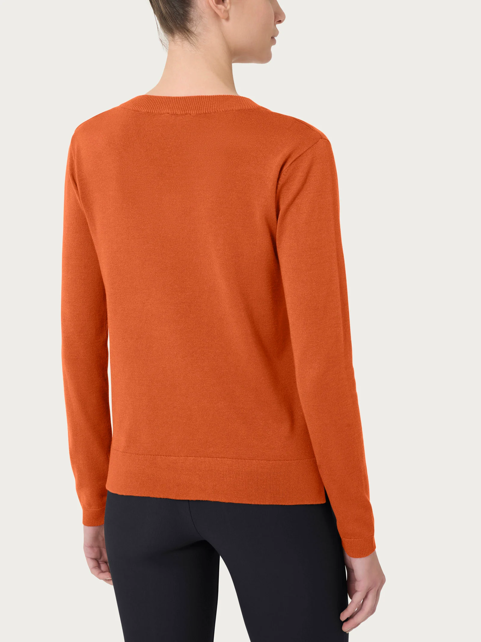Maglia con scollo a V Four Seasons - Rust - Image 2