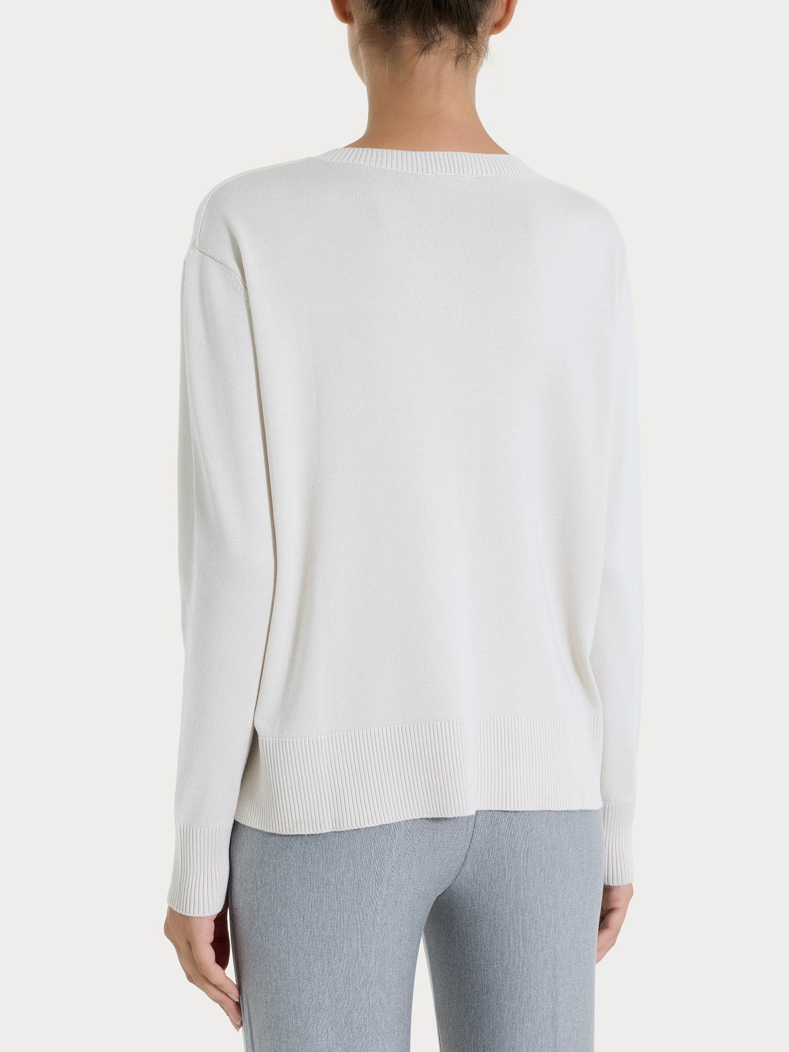 Maglia con scollo a V Four Seasons - Champignon - Image 2