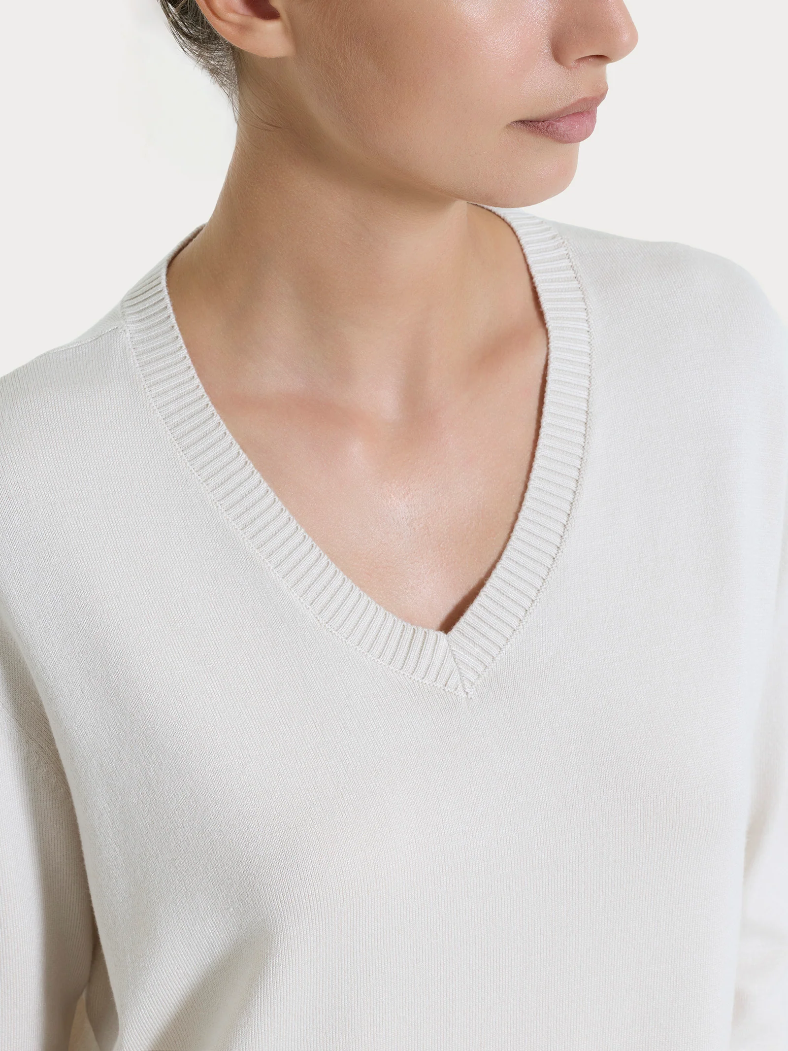 Maglia con scollo a V Four Seasons - Champignon - Image 3