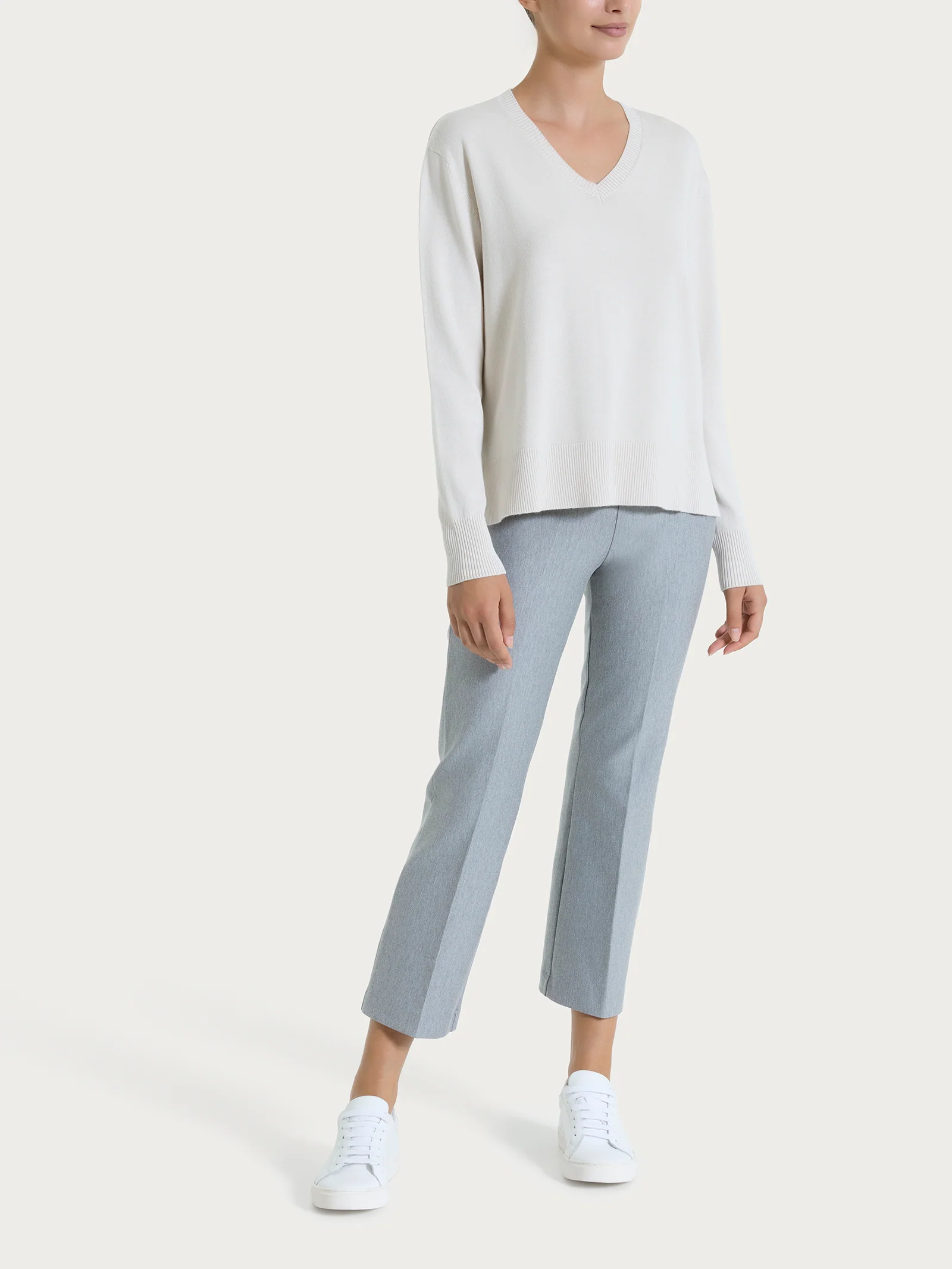Maglia con scollo a V Four Seasons - Champignon - Image 4