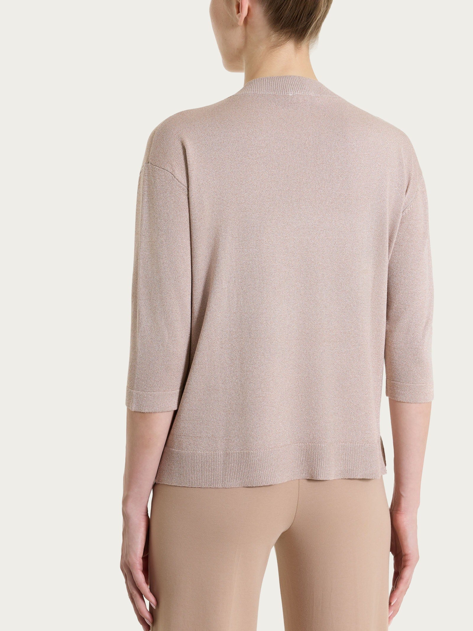 Maglia con scollo a V in Lurex Summertime - Sphinx - Image 2