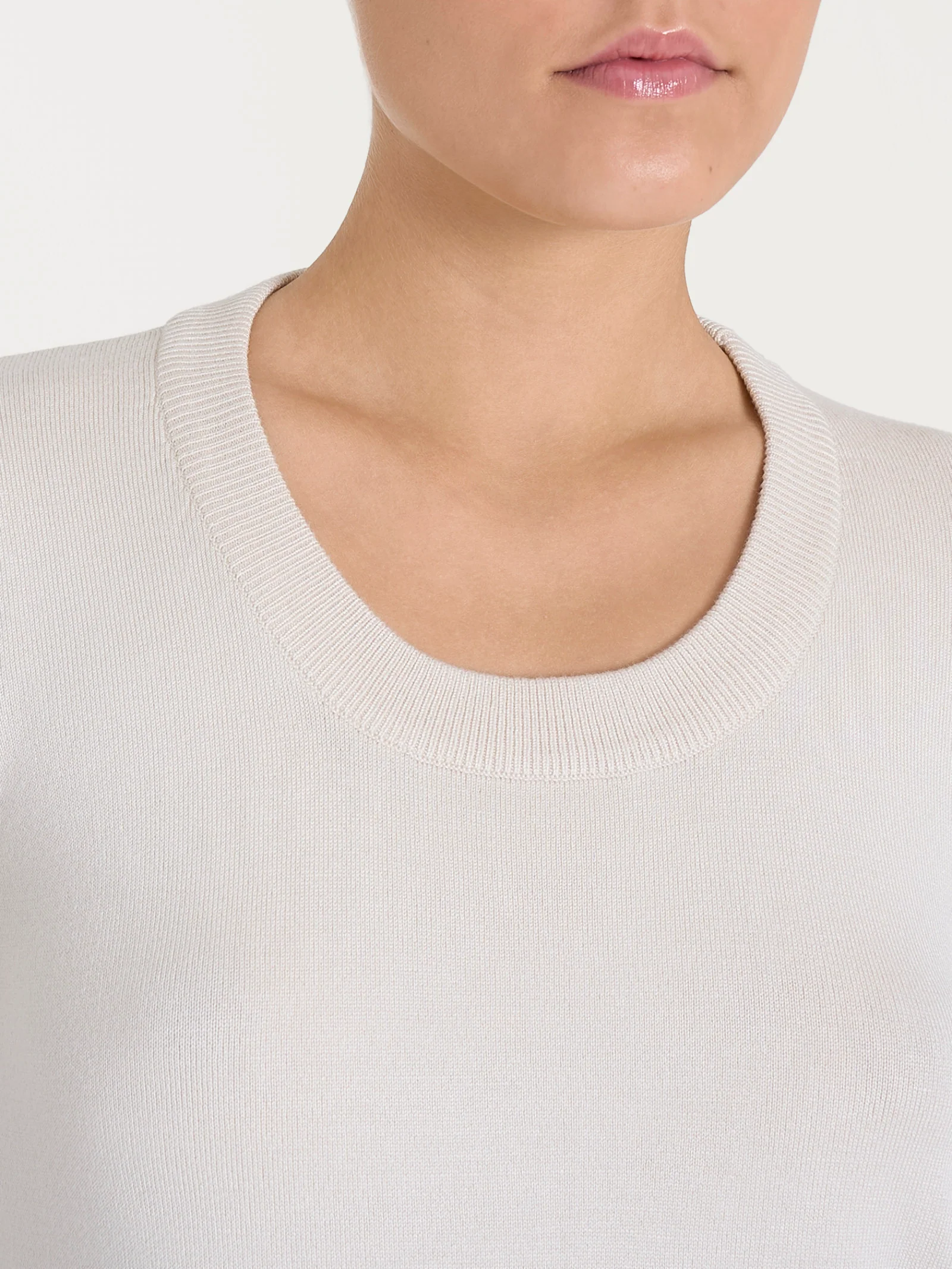 Maglia con scollo madonna Four Seasons - Champignon - Image 3