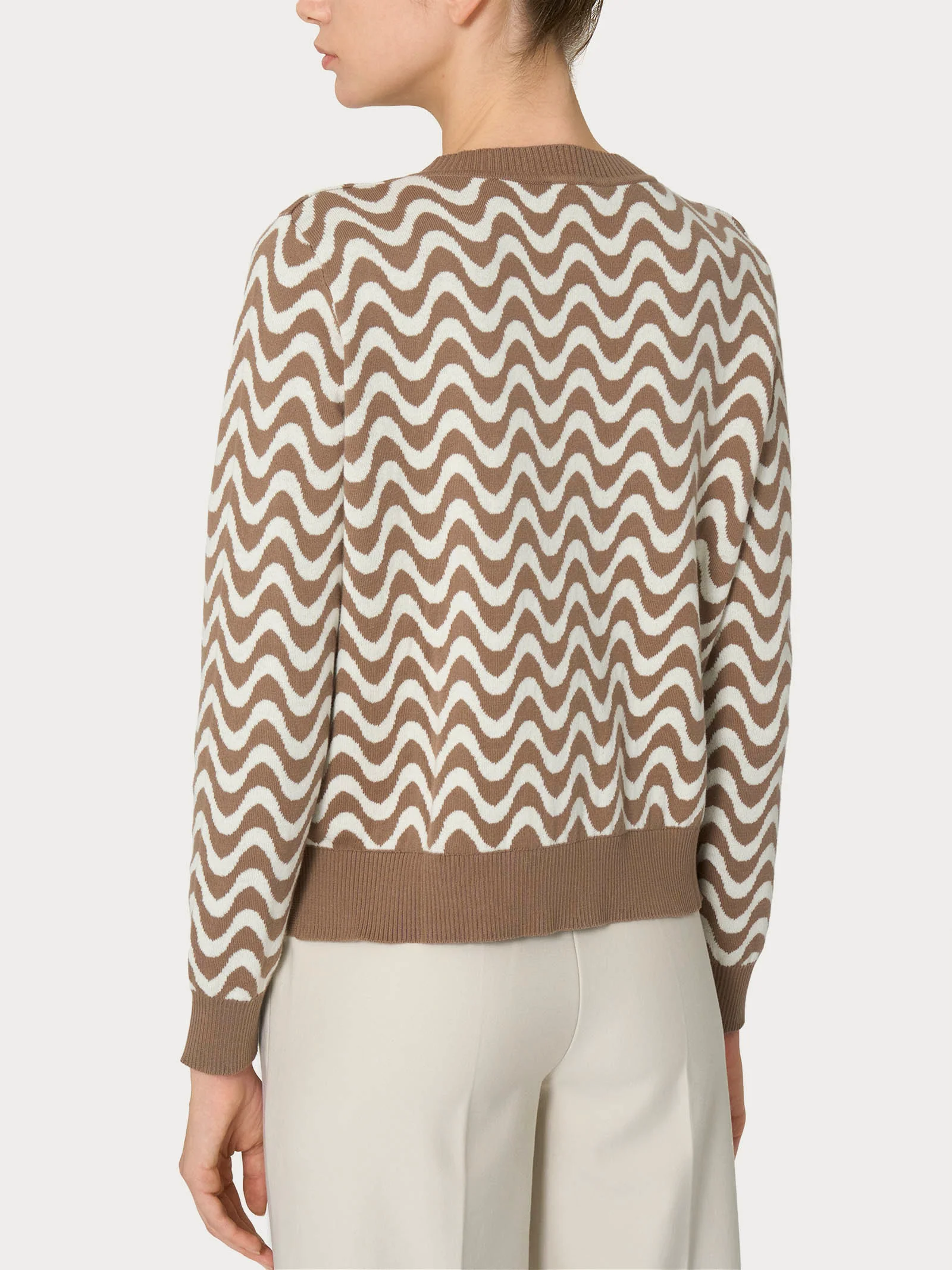 Maglia corta girocollo in filato Winter Cotton - FANT.PINE BARK - Image 2