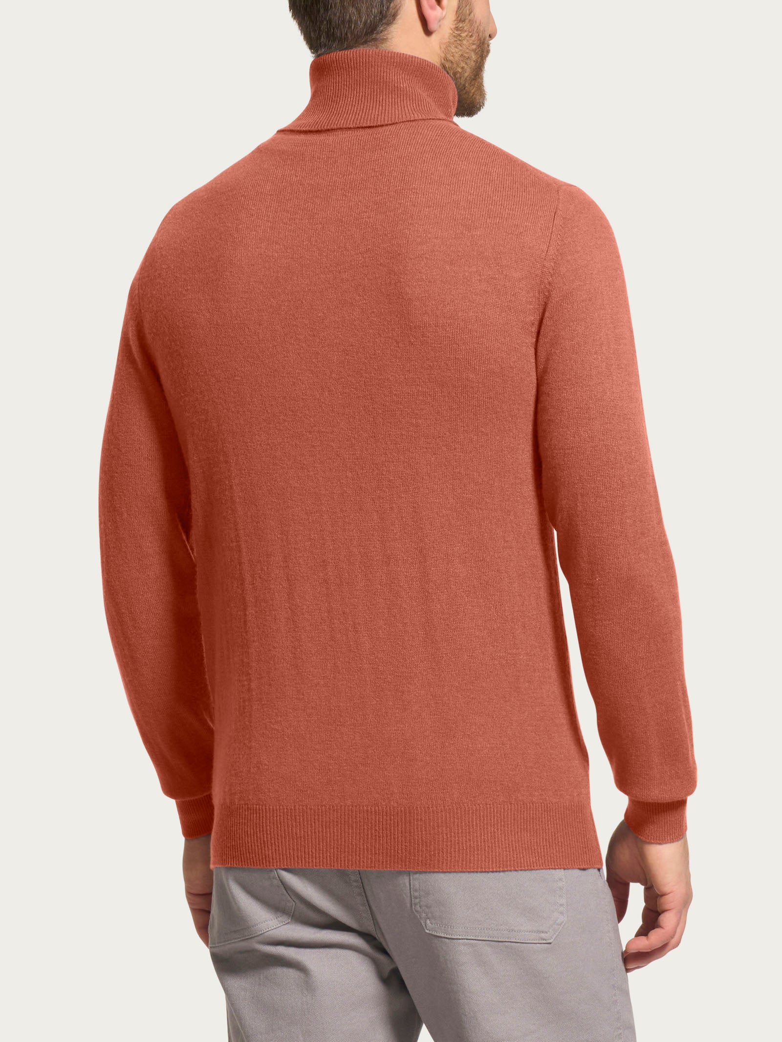 Maglia dolcevita in tessuto Cashmerino - Burnt Brick - Image 2
