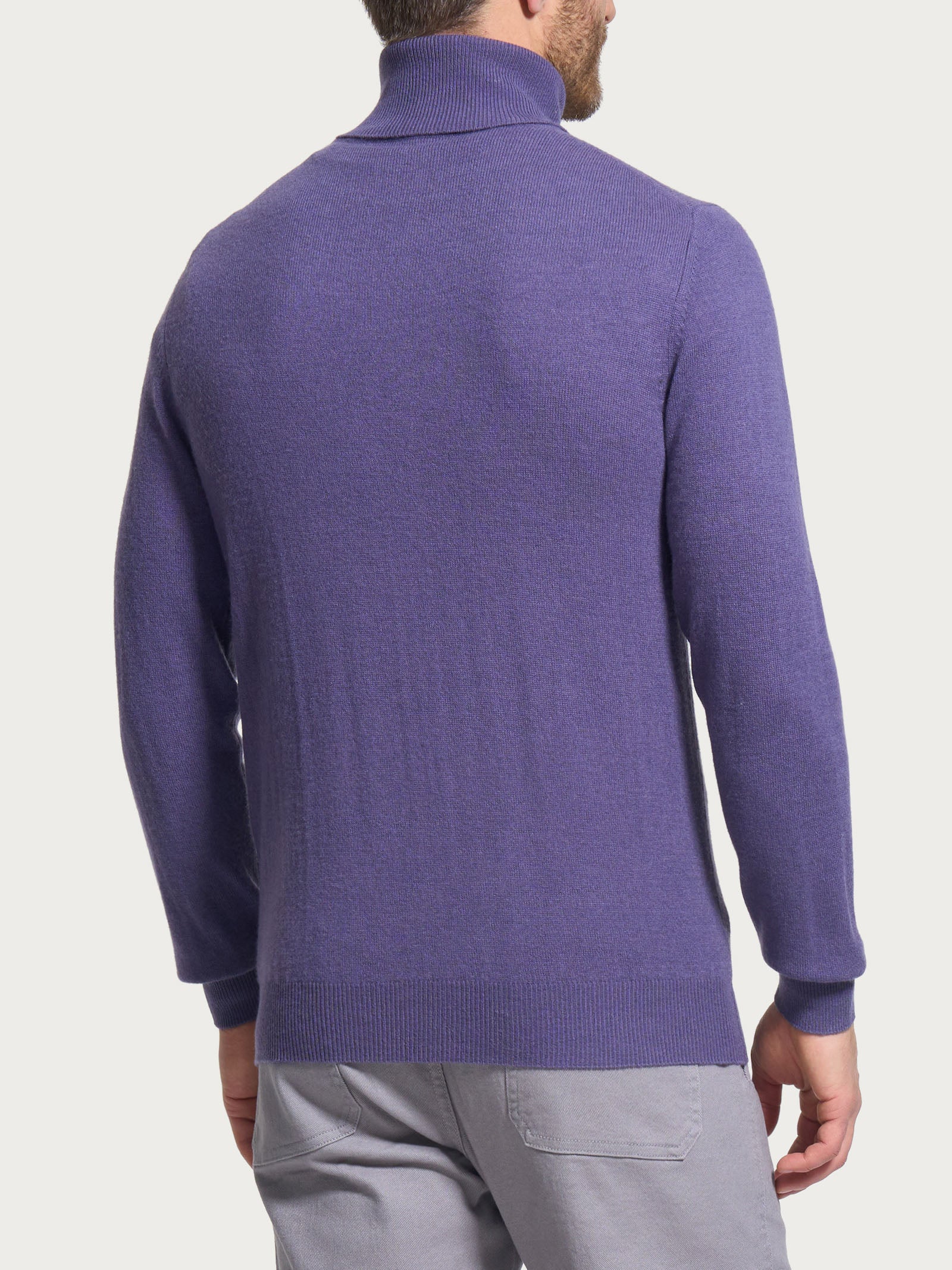 Maglia dolcevita in tessuto Cashmerino - Mulled Grape - Image 2