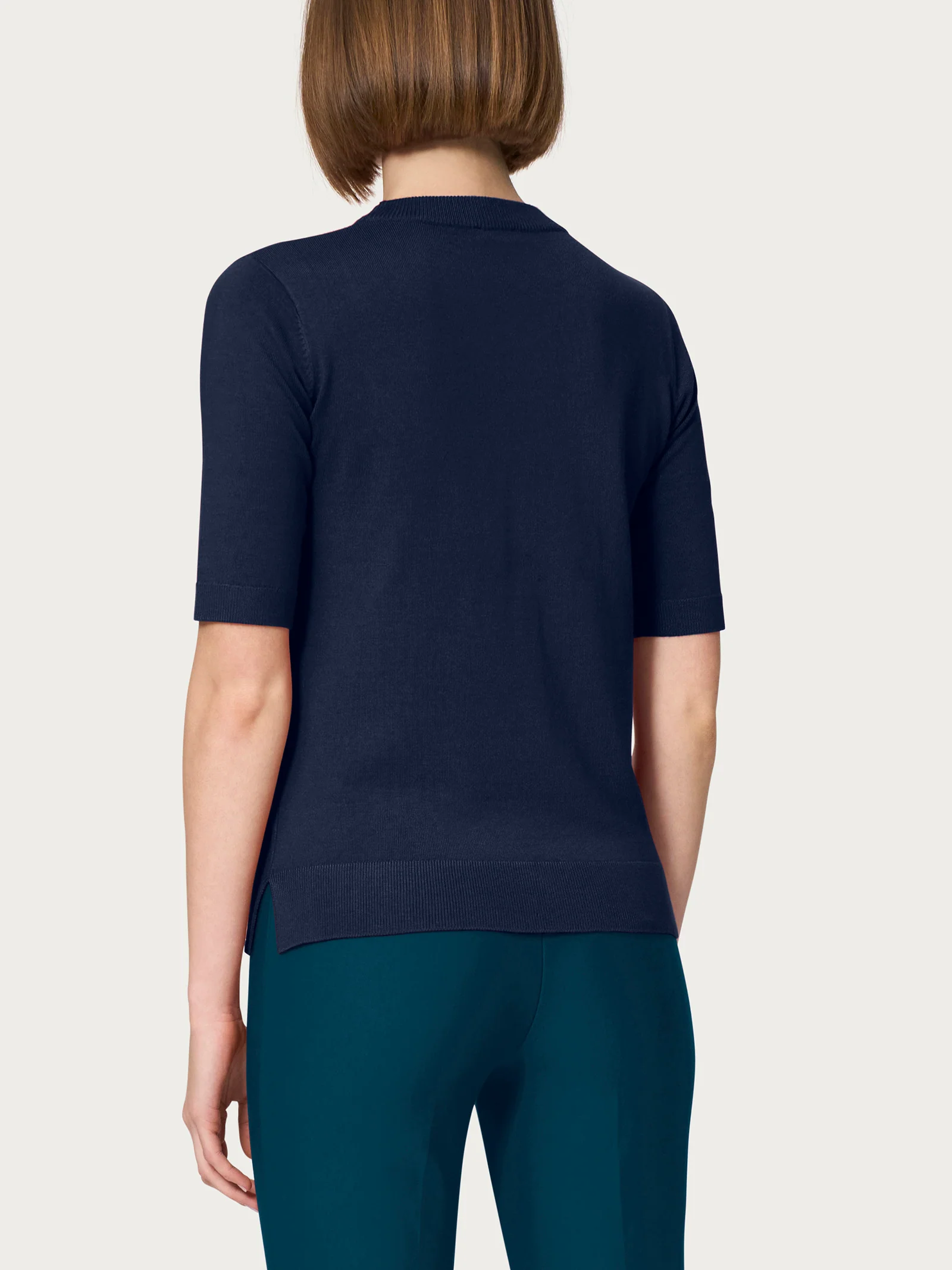 Maglia girocollo a manica corta Four Seasons - Bleu - Image 2