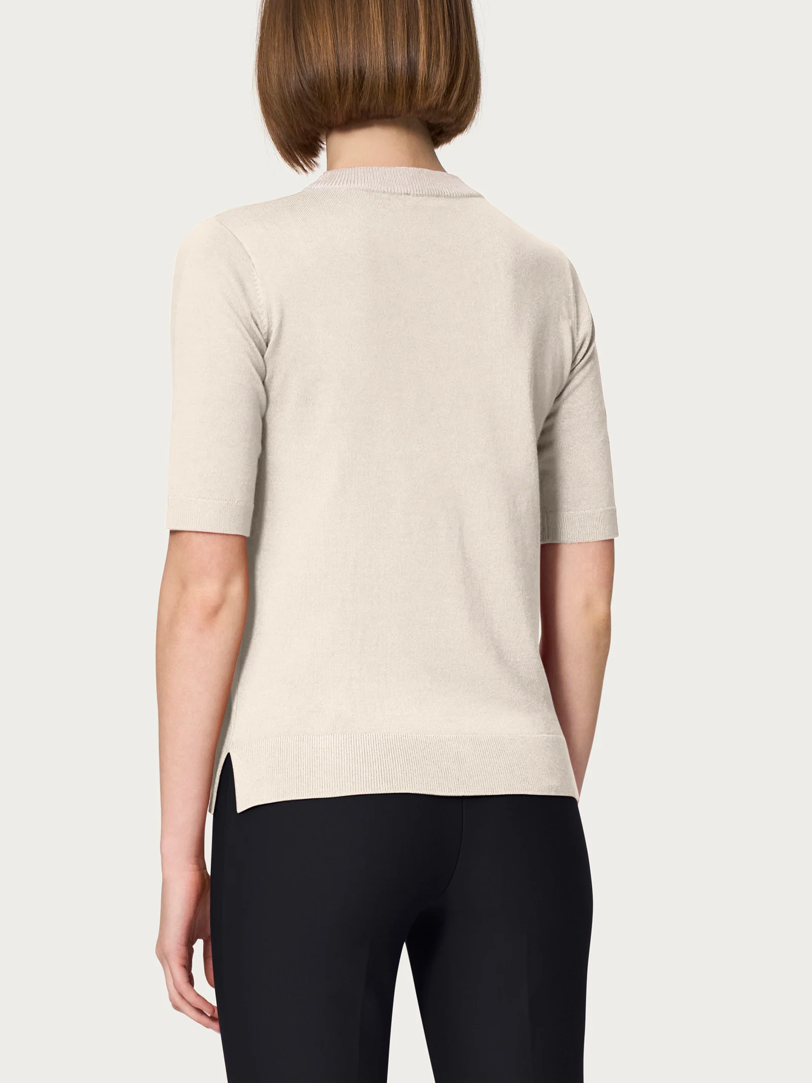 Maglia girocollo a manica corta Four Seasons - Champignon - Image 2