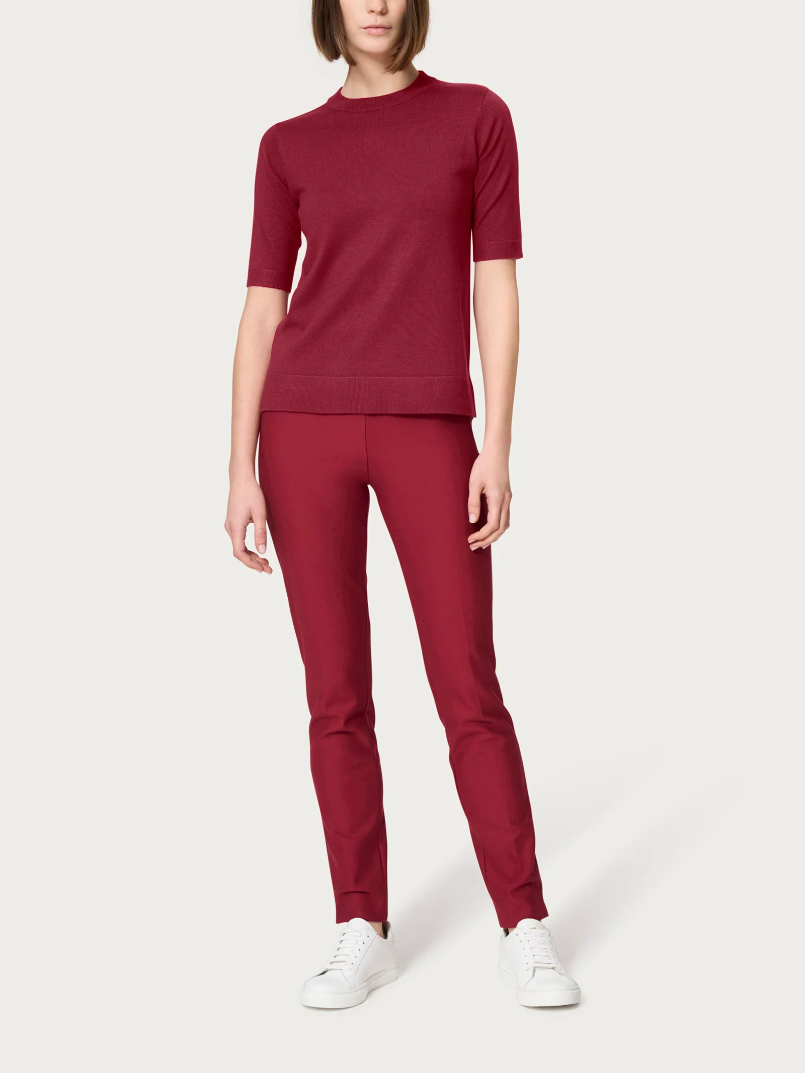 Maglia girocollo a manica corta Four Seasons - Tibetan Red - Image 3