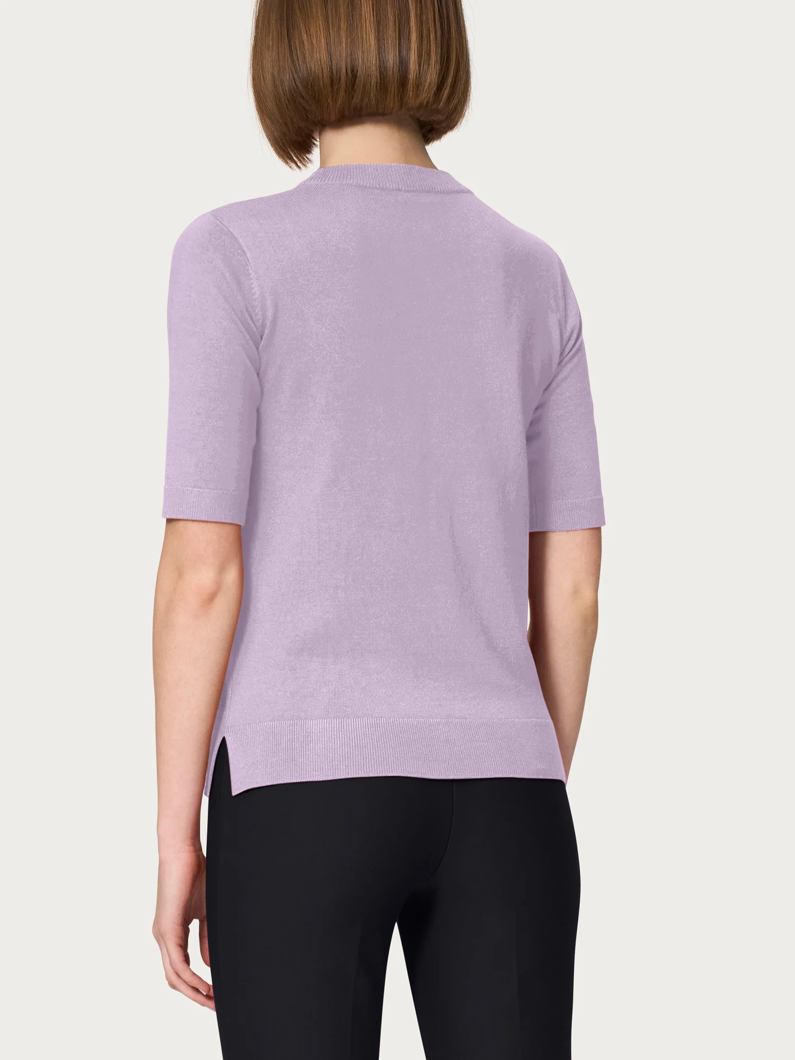 Maglia girocollo a manica corta Four Seasons - Orchid Petal - Image 2