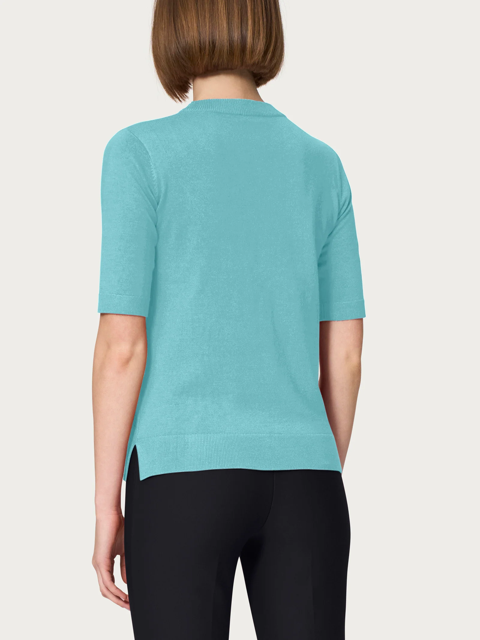 Maglia girocollo a manica corta Four Seasons - Nile Blue - Image 2